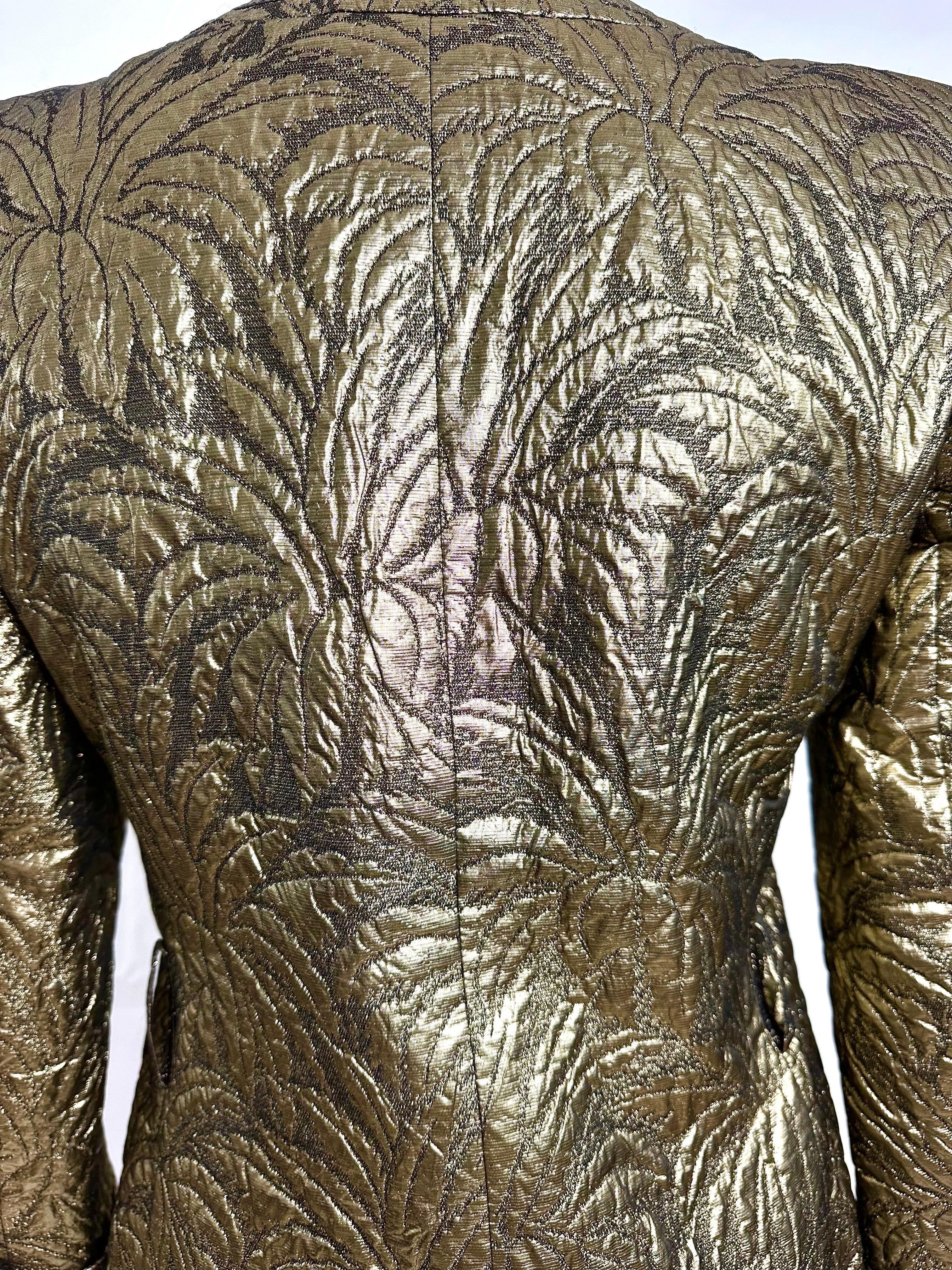YSL Yves saint Laurent gold brocade skirt suit F/W 86 For Sale 8