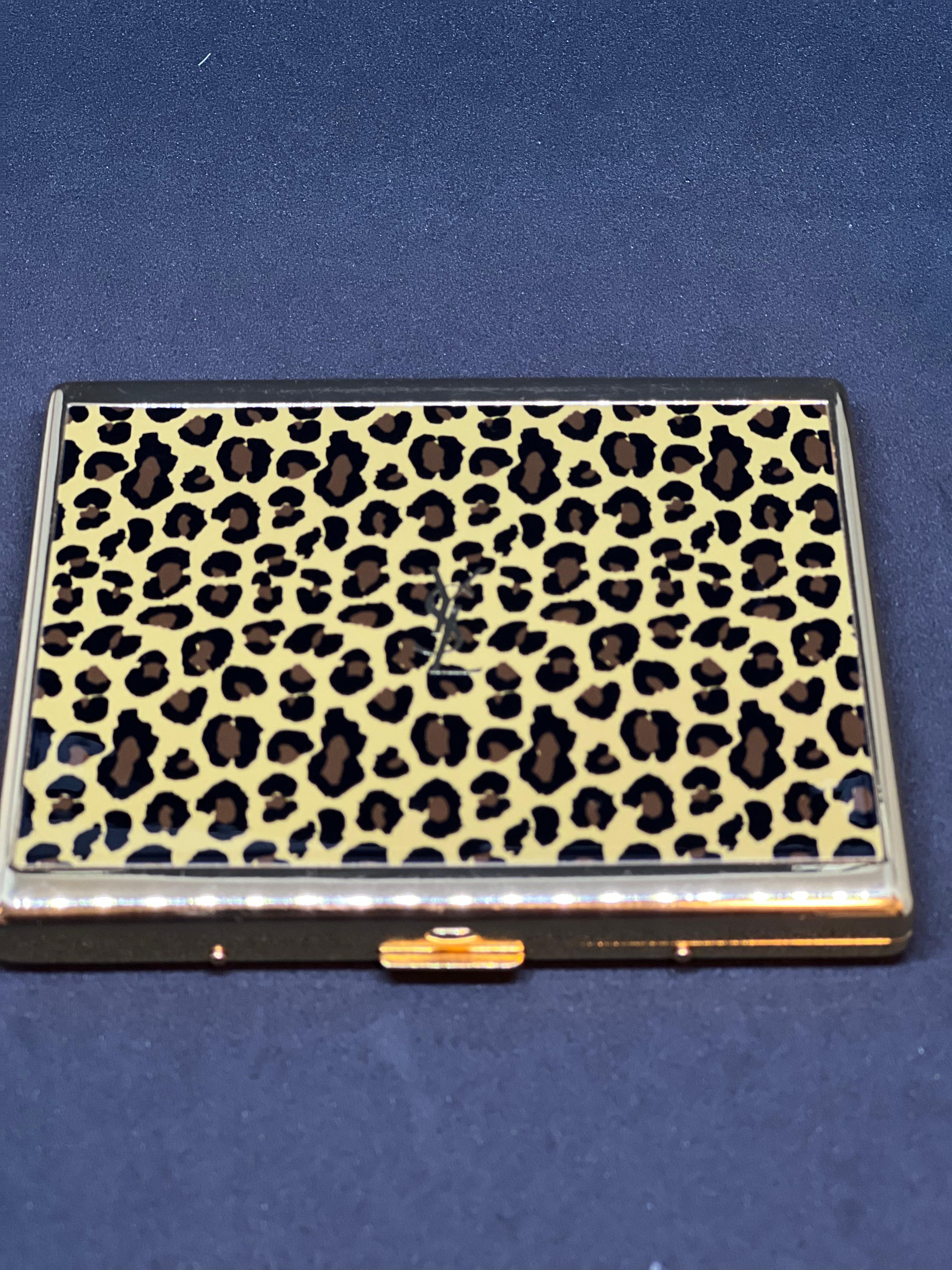 YSL Yves Saint Laurent Vergoldetes Retro-Zigarettenetui aus Dschungel 4