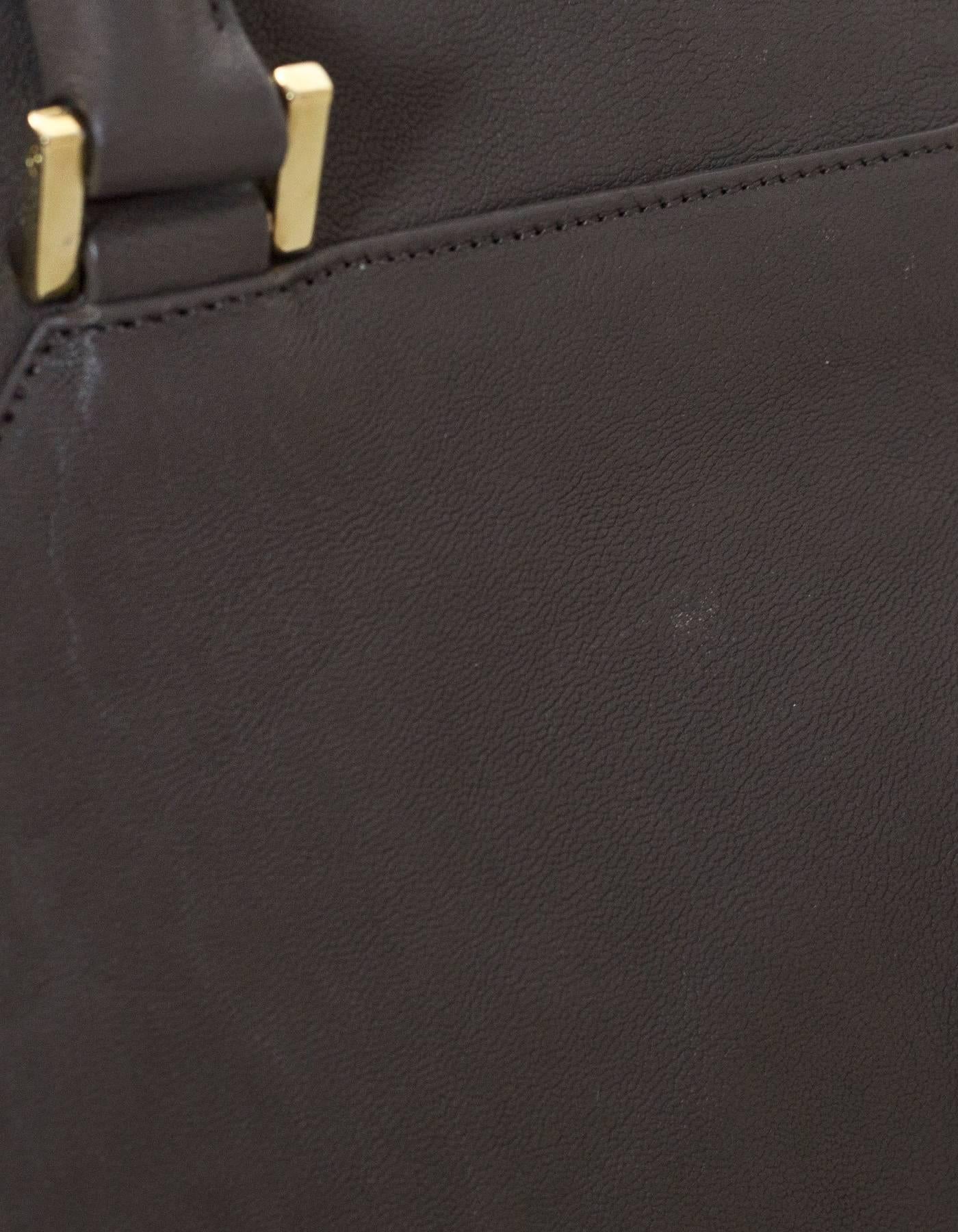 YSL Yves Saint Laurent Grey Leather Small Cabas ChYc Satchel Bag 1