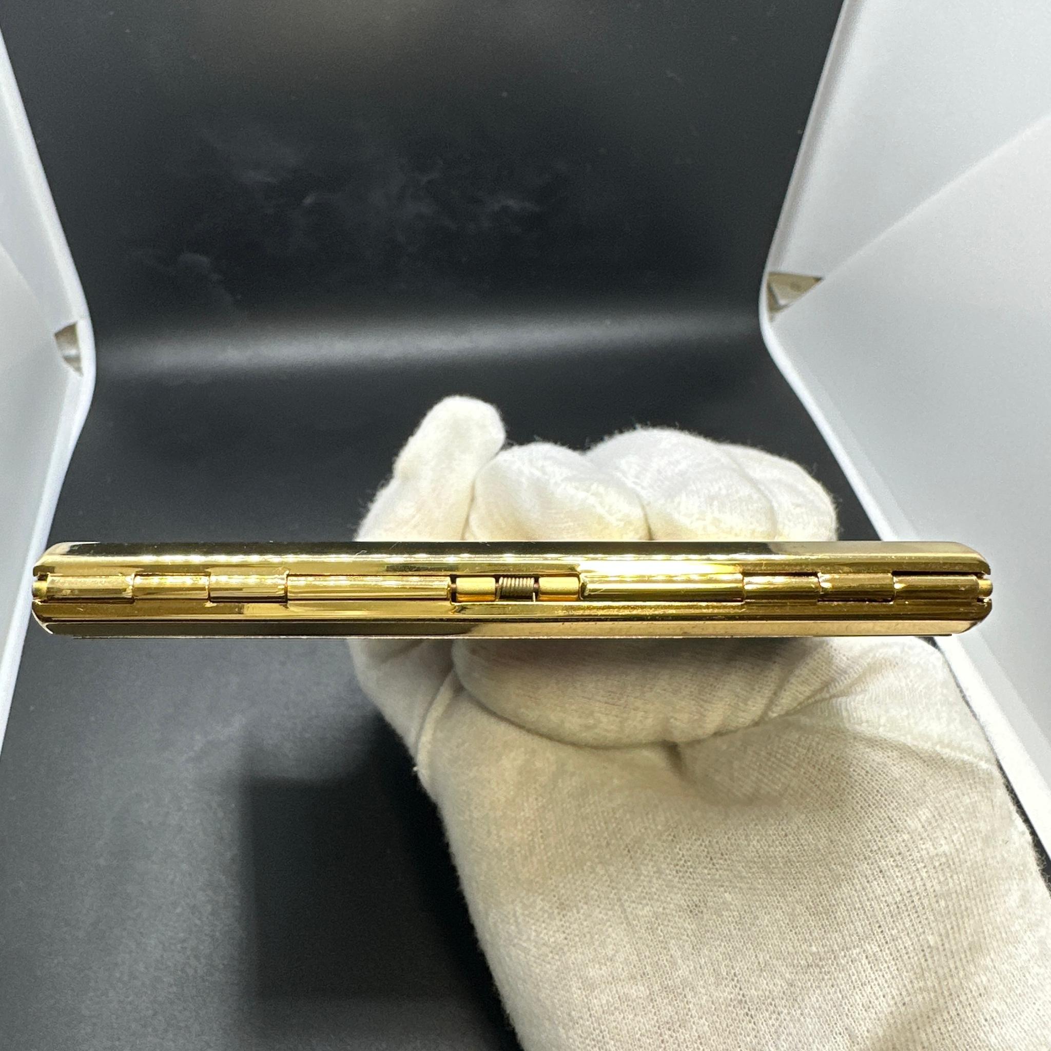 “YSL” Yves Saint Laurent Large Gold Plated Retro Cigarette Case 2