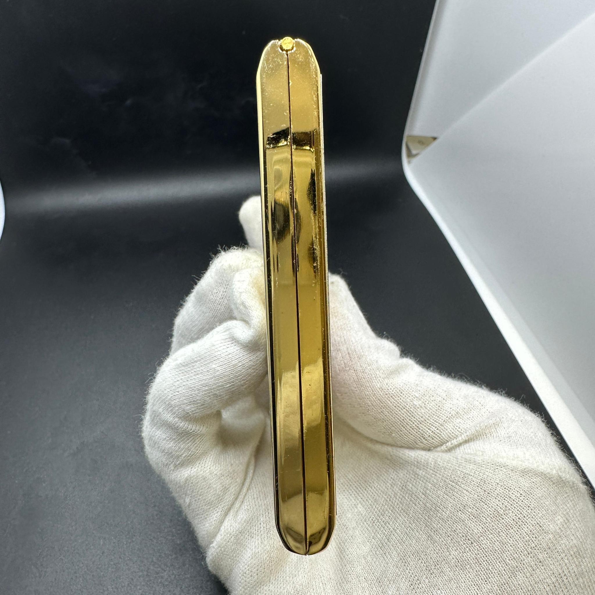 “YSL” Yves Saint Laurent Large Gold Plated Retro Cigarette Case 3