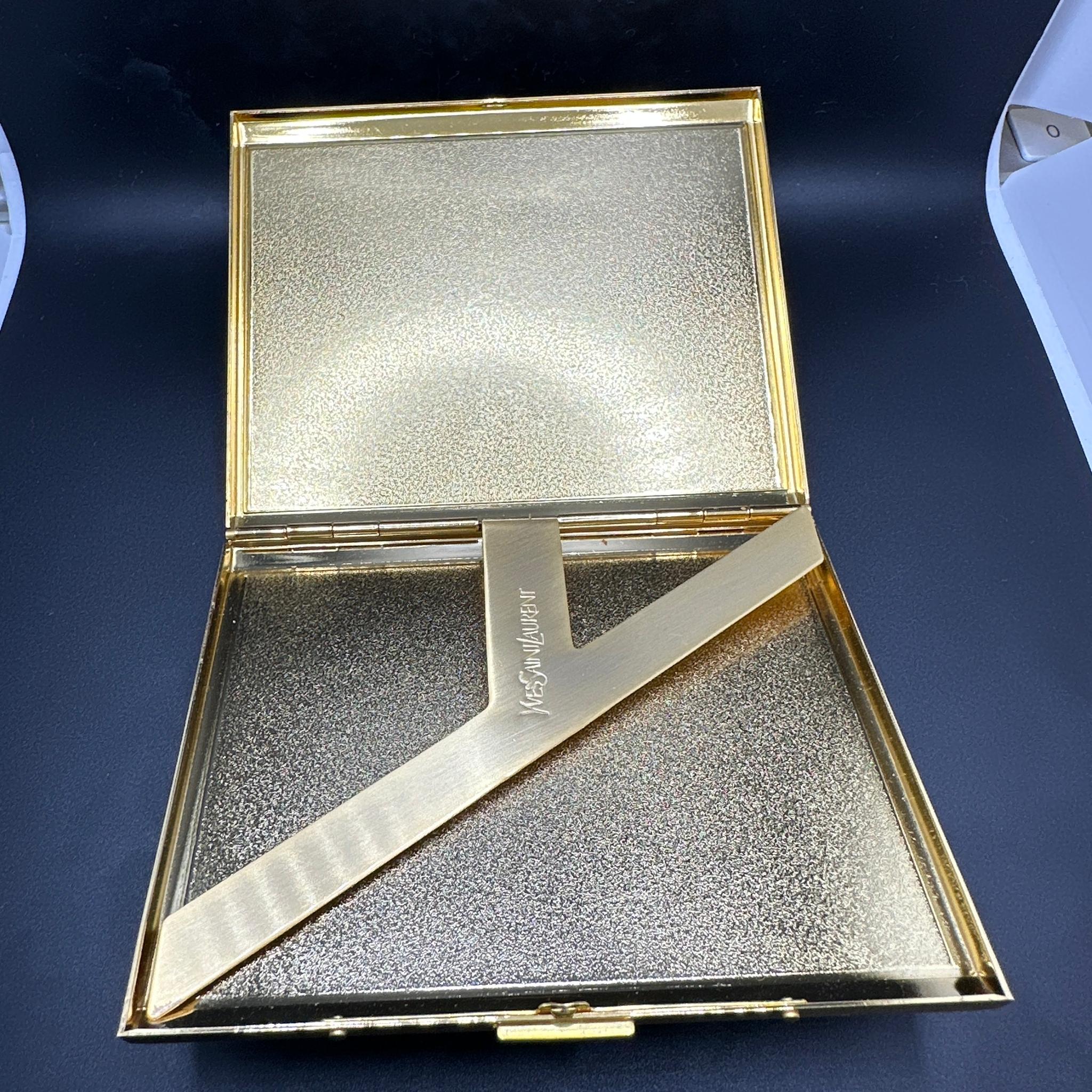 Women's or Men's “YSL” Yves Saint Laurent Large Gold Plated Retro Cigarette Case