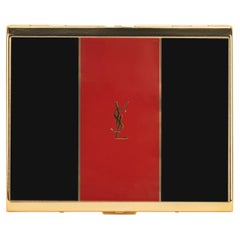 “YSL” Yves Saint Laurent Large Gold Plated Retro Cigarette Case