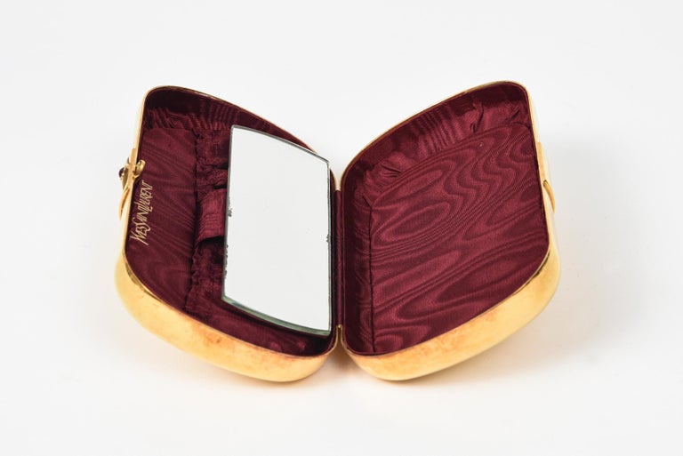 Yves Saint Laurent YSL Vintage Rare Collectable Gold Evening Clutch 1980's  at 1stDibs