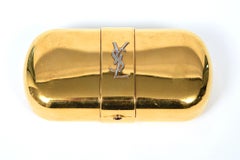 YSL Yves Saint Laurent Minaudire Gold Clutch Abendtasche Circa 1980s