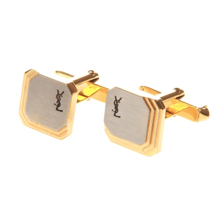 YSL Yves Saint Laurent Monogram Cufflinks at 1stDibs ysl cufflinks, yves saint laurent