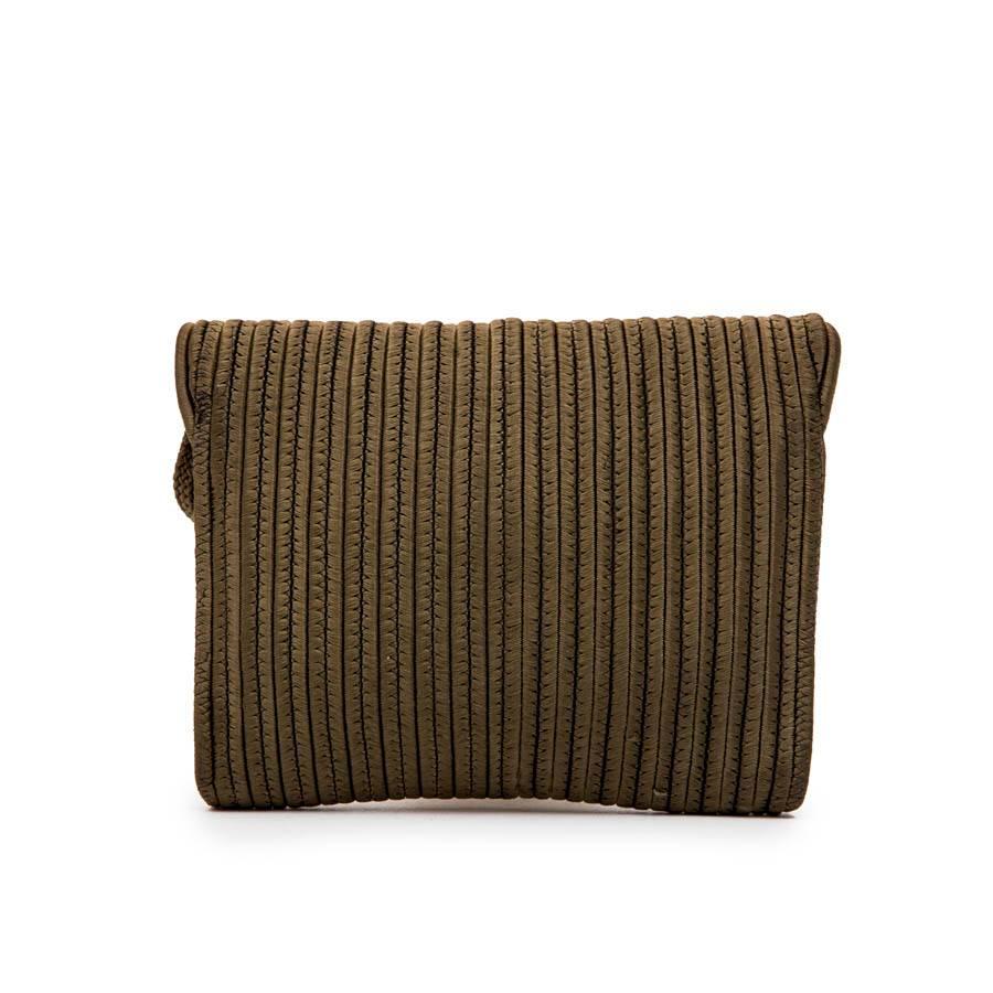 YSL YVES SAINT LAURENT Rive Gauche Mini Bag in Bronze Color Fabric In Good Condition In Paris, FR