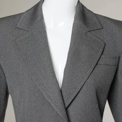 YSL Yves Saint Laurent Rive Gauche Vintage Grauer Woll-Blazer