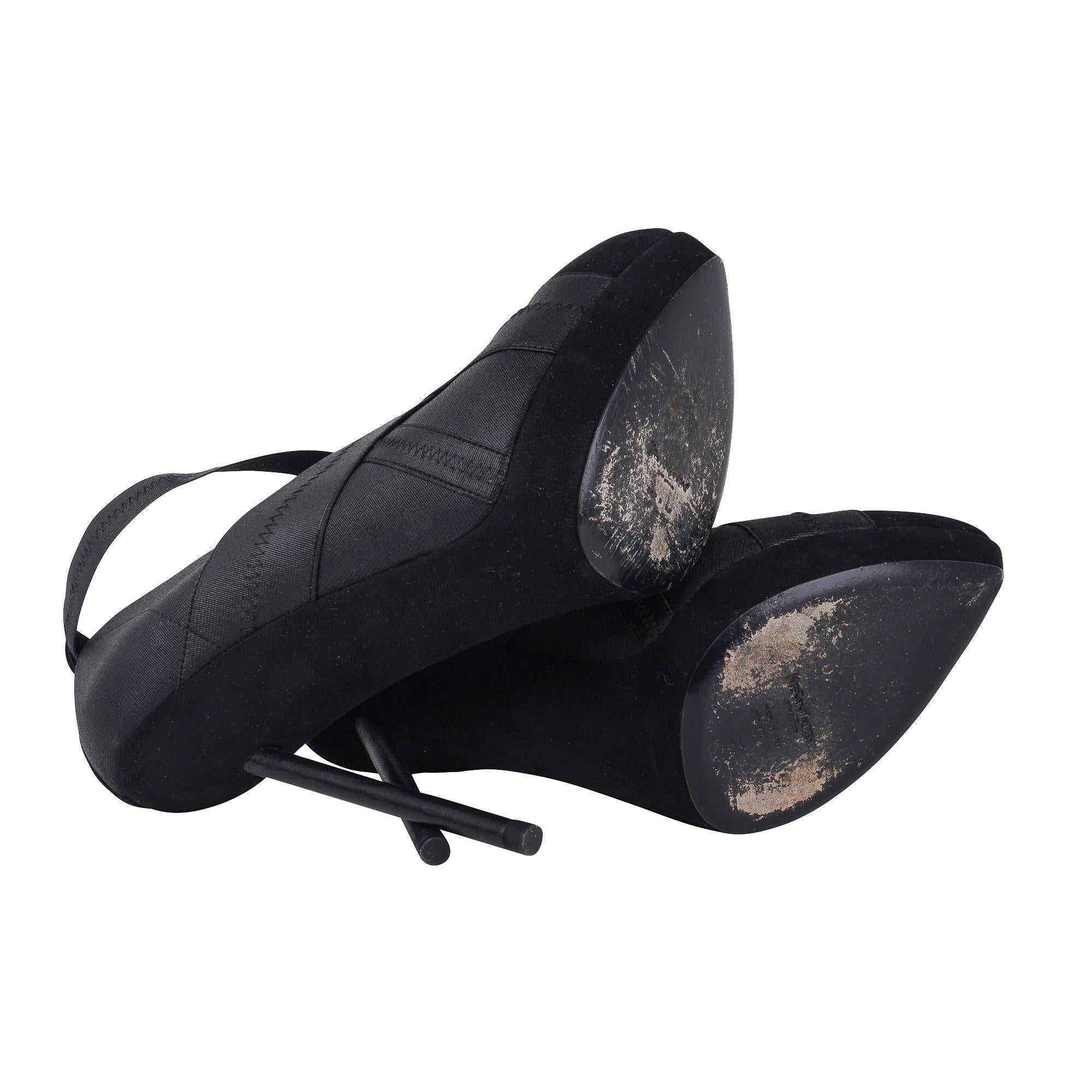 YSL Yves Saint Laurent Shoe Platform Bandage and Suede Stiletto Shootie 39 / 9  For Sale 1