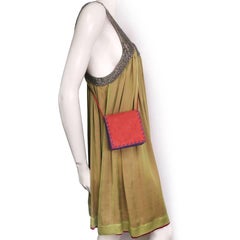 YSL YVES SAINT LAURENT Vintage Bag in Red and Purple Suede