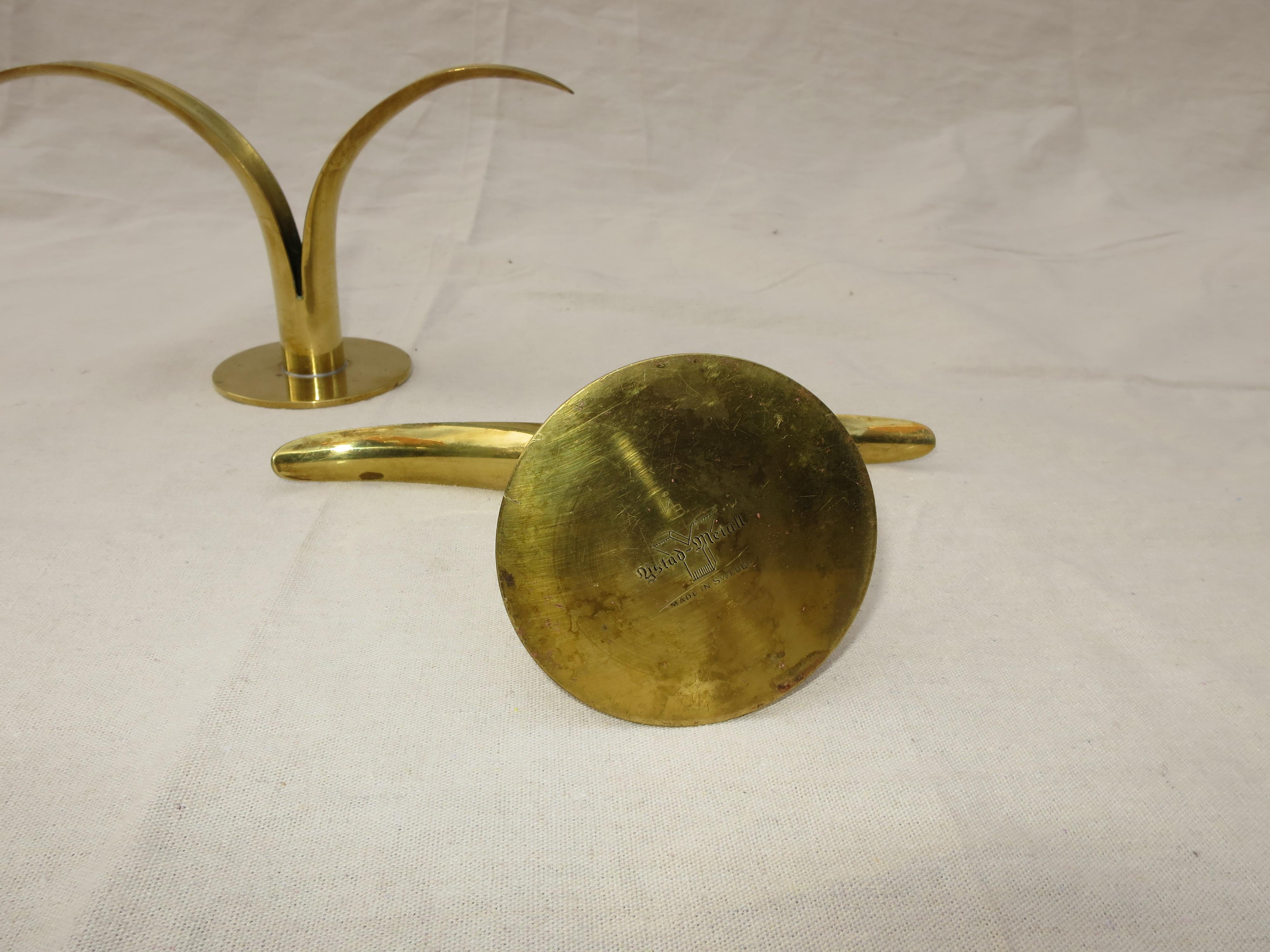 Midcentury brass candlestick holders by Ivar Alenius Bjork for Ystad Metall. Sweden.
The iconic 