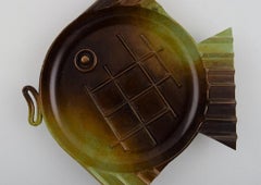 Ystad Brons, Sweden, Art Deco Dish in Bronze Shaped like a Fish, 1940s