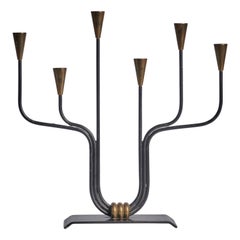 Ystad-Metall, Candelabro, Latón, Metal, Suecia, Década de 1940
