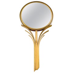 Ystad Metall, Sweden, Art Deco Hand Mirror in Bronze, 1930s
