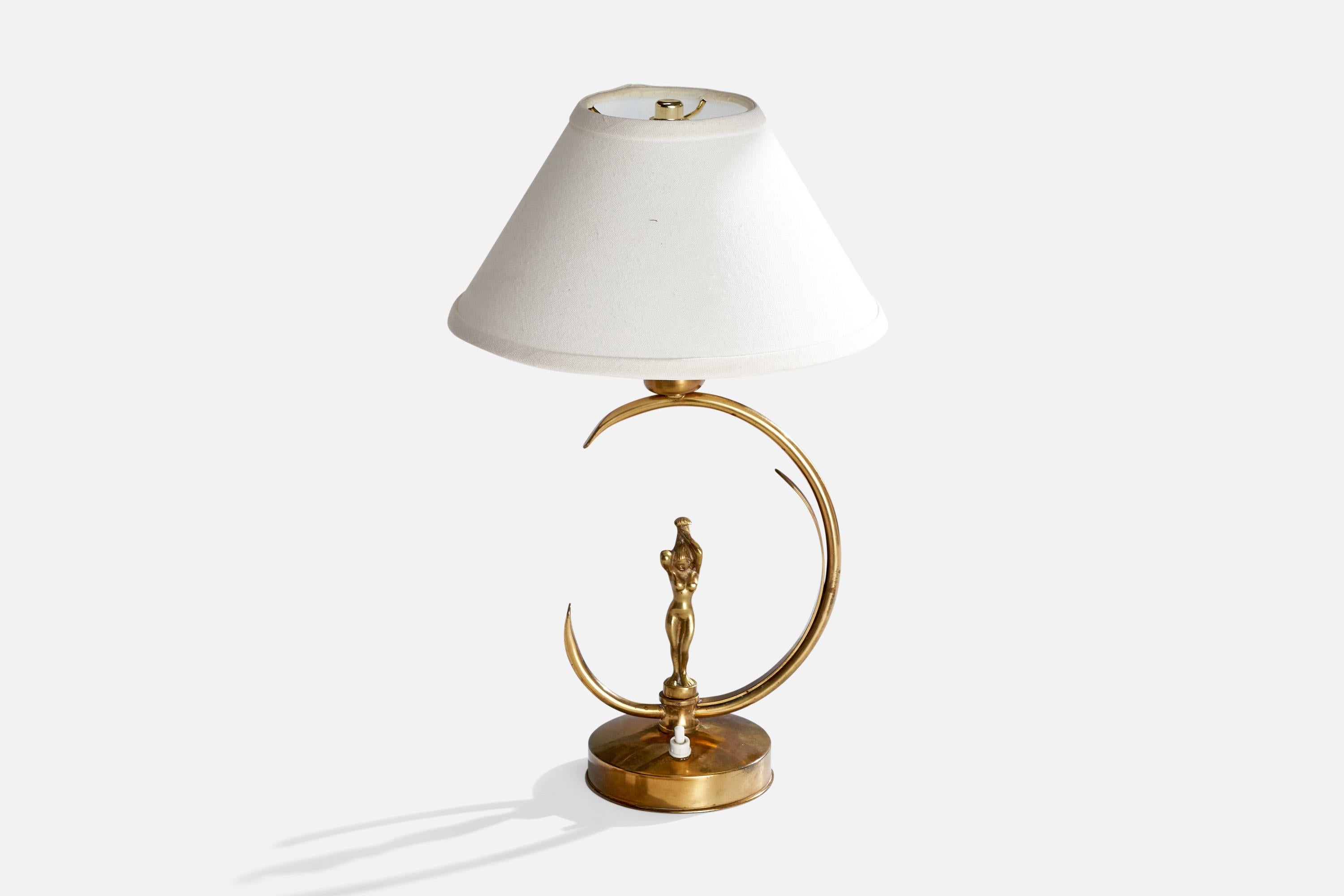Scandinave moderne Ystad-Metall, lampe de bureau, laiton, Suède, années 1950 en vente