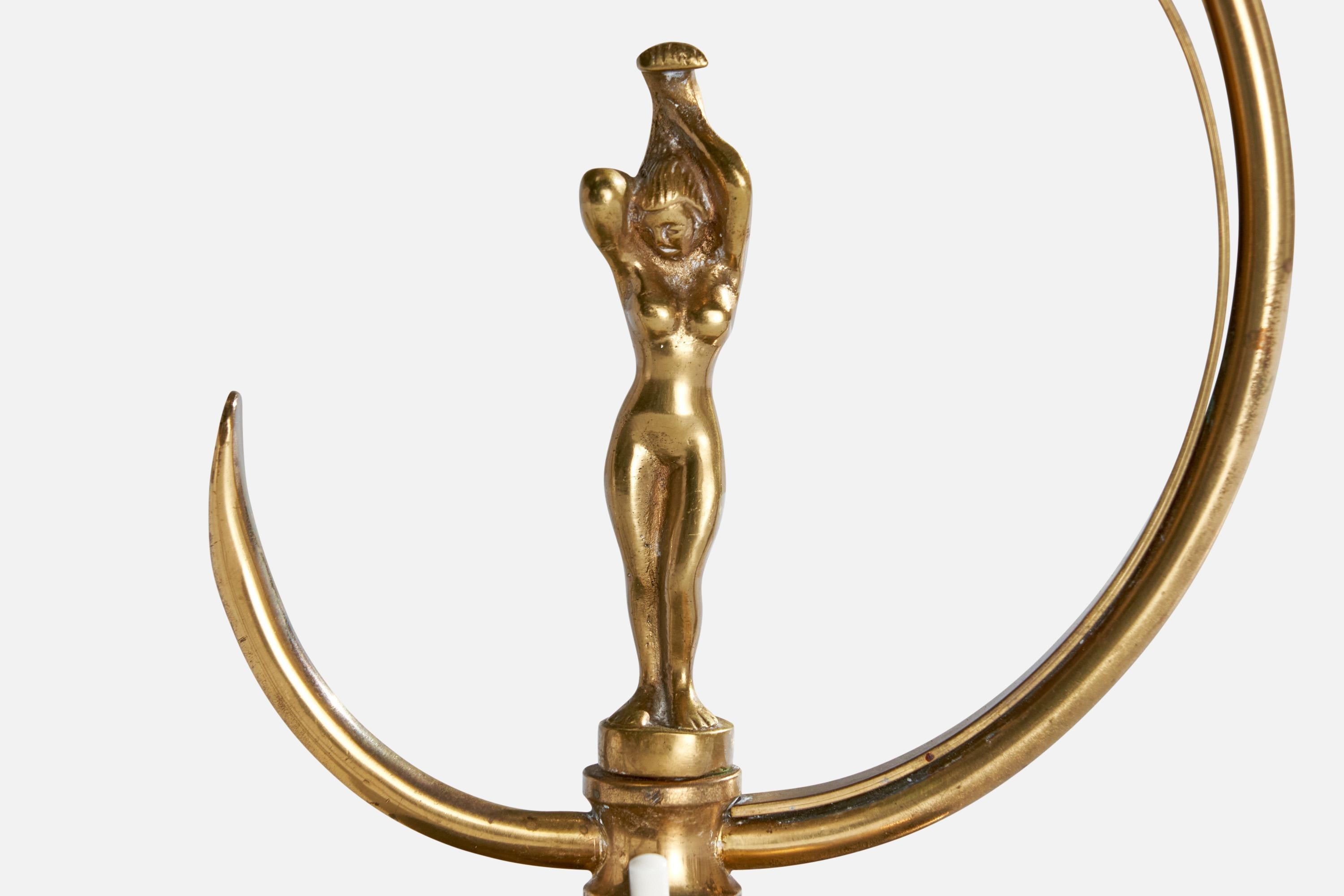 Ystad-Metall, lampe de bureau, laiton, Suède, années 1950 Bon état - En vente à High Point, NC