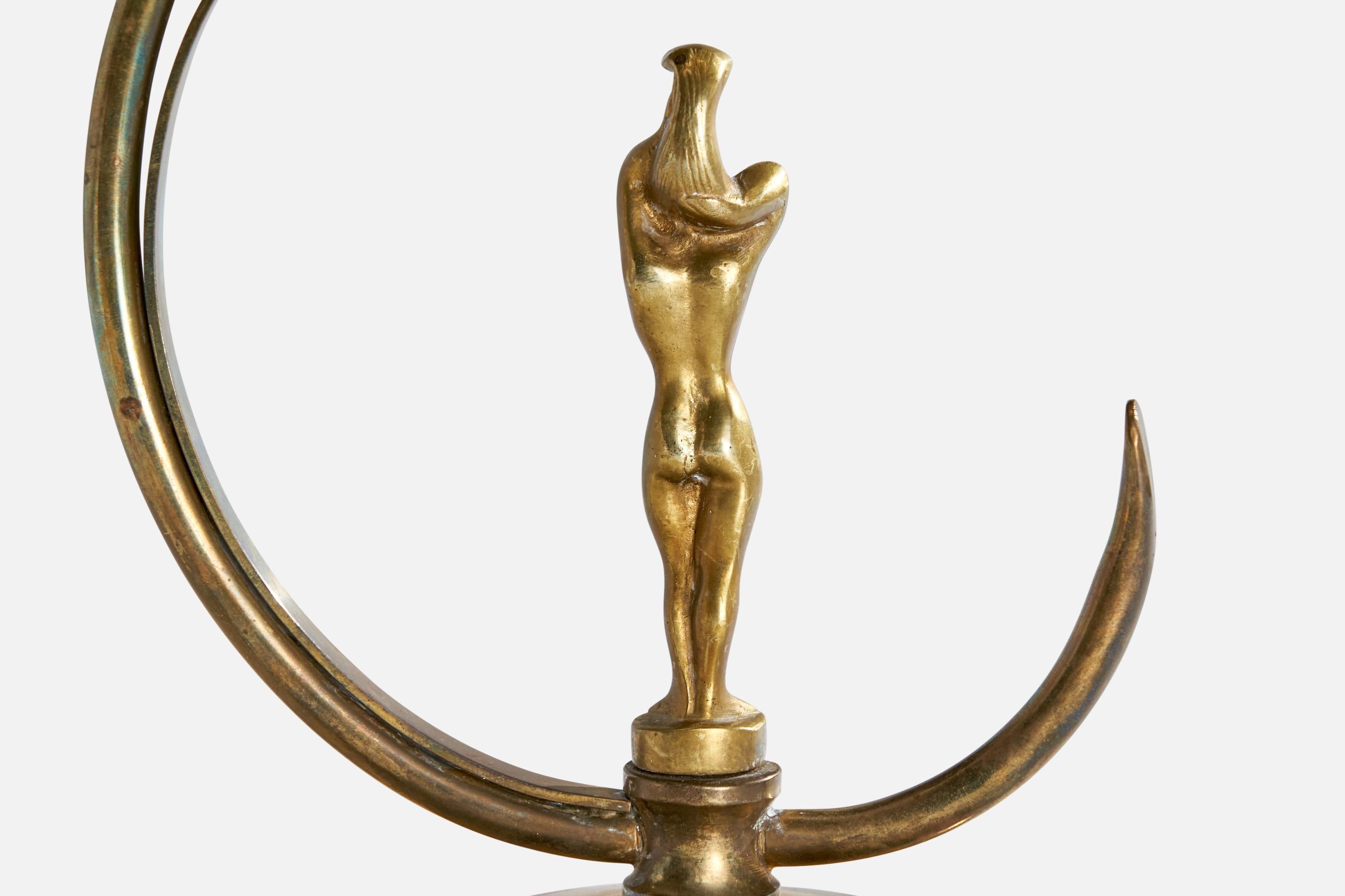Milieu du XXe siècle Ystad-Metall, lampe de bureau, laiton, Suède, années 1950 en vente