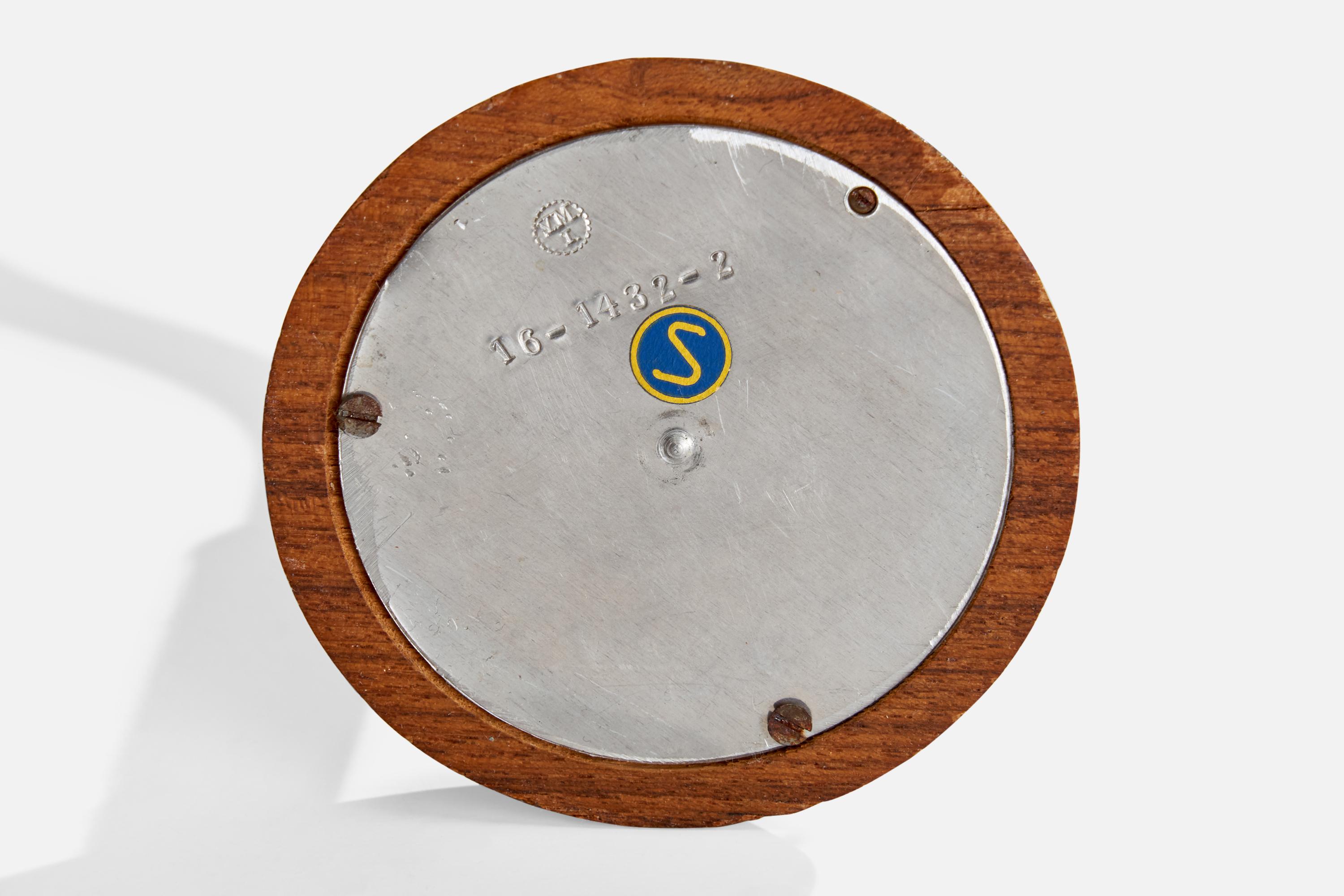 Ystad-Metall, lampe de table, laiton, teck, papier parchemin, Suède, années 1950 en vente 2