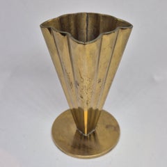Ystad Metall, vase in brass, Swedish Modern mid1900s.