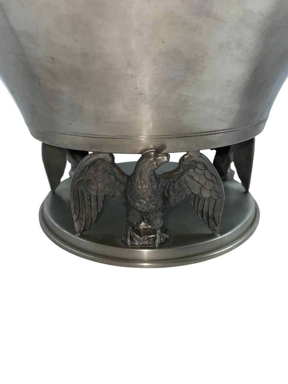 Schwedischer Tafelaufsatz aus Zinn im Art déco-Stil von Ystad Tenn, 1930er Jahre (Mitte des 20. Jahrhunderts) im Angebot