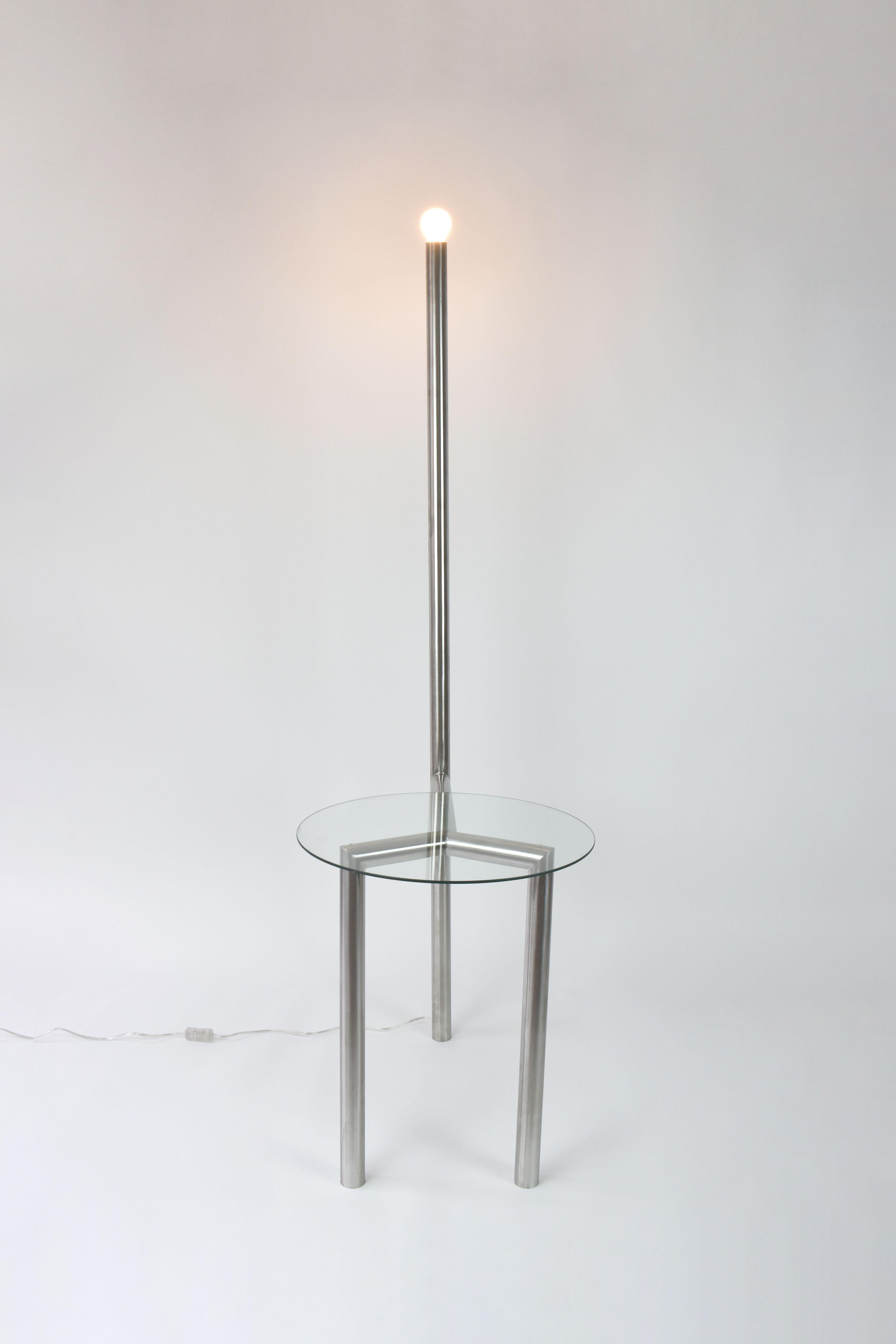 YT floor lamp by Studio Kuhlmann
2020
Materials: Stainless steel, glass
Dimensions: 180 × 60 × 40 cm

All our lamps can be wired according to each country. If sold to the USA it will be wired for the USA for instance.


Studio Kuhlmann is