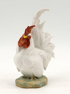 Ytiga NOUMATA Rare Sèvres “Rooster” in New Hard-Paste Porcelain, 1915