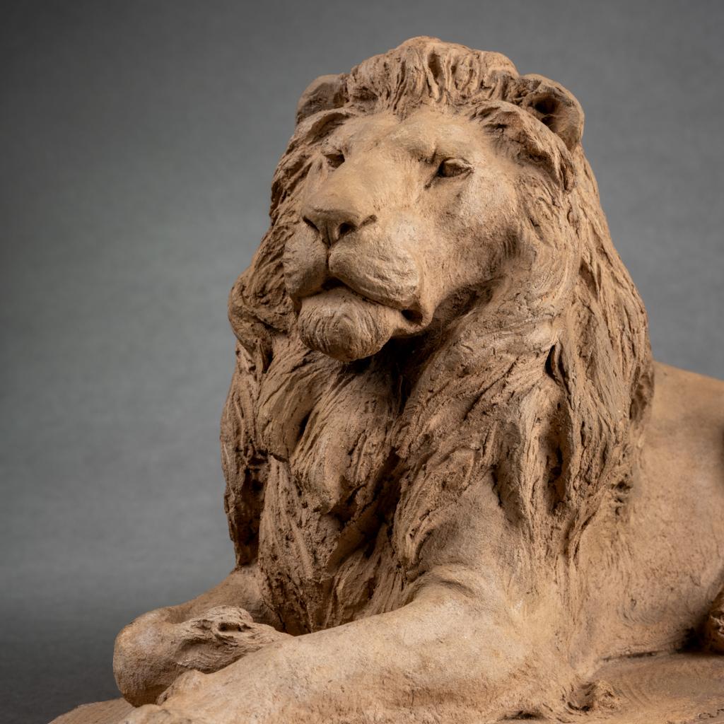 Ytiga Numata: „Lion“, original Terrakota, 1906 im Angebot 2
