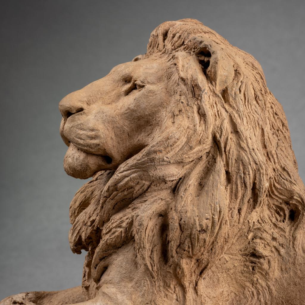 Ytiga Numata: „Lion“, original Terrakota, 1906 (Terrakotta) im Angebot