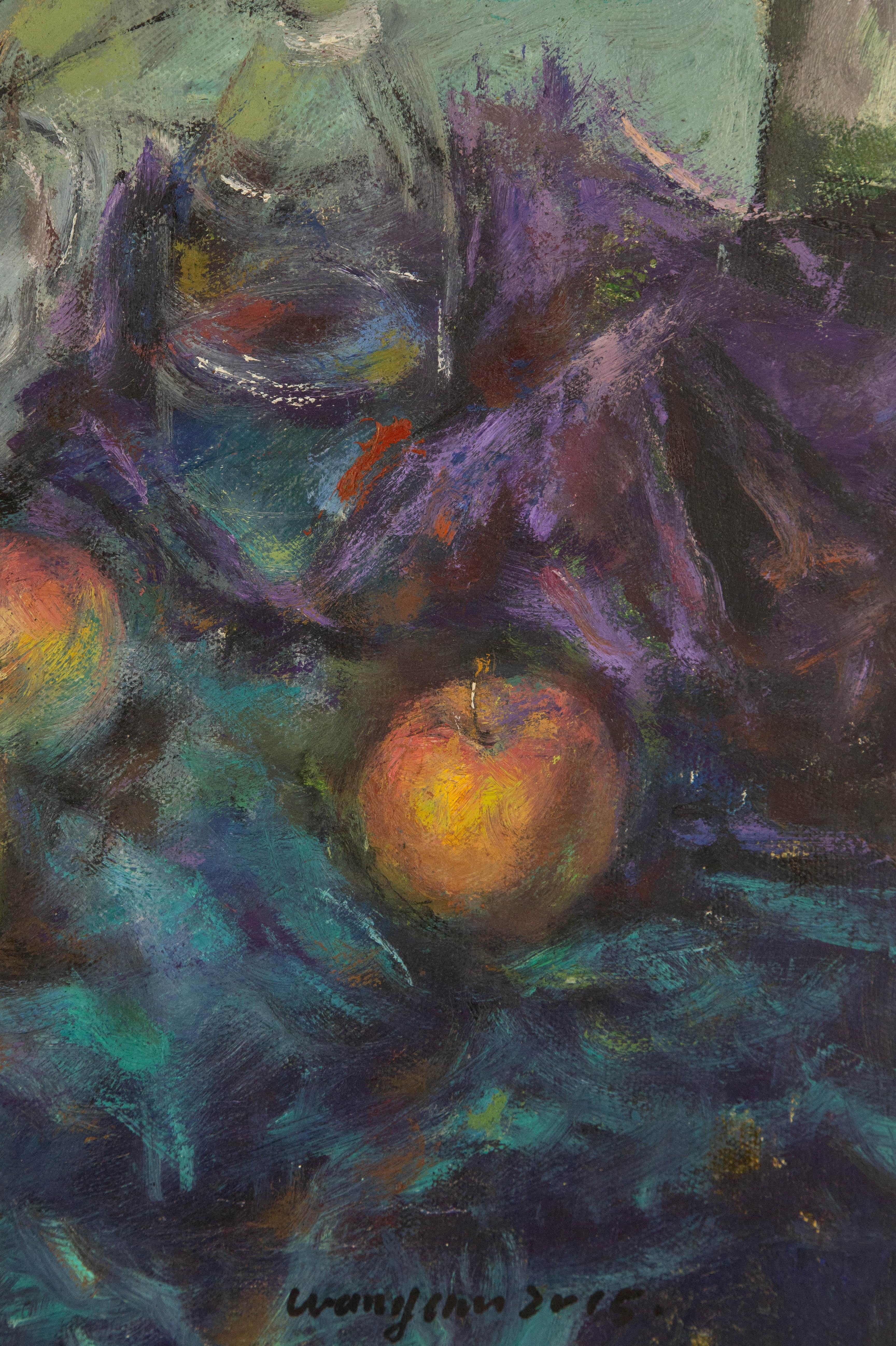 Yu Wang Still Life Original Oil On Canvas 