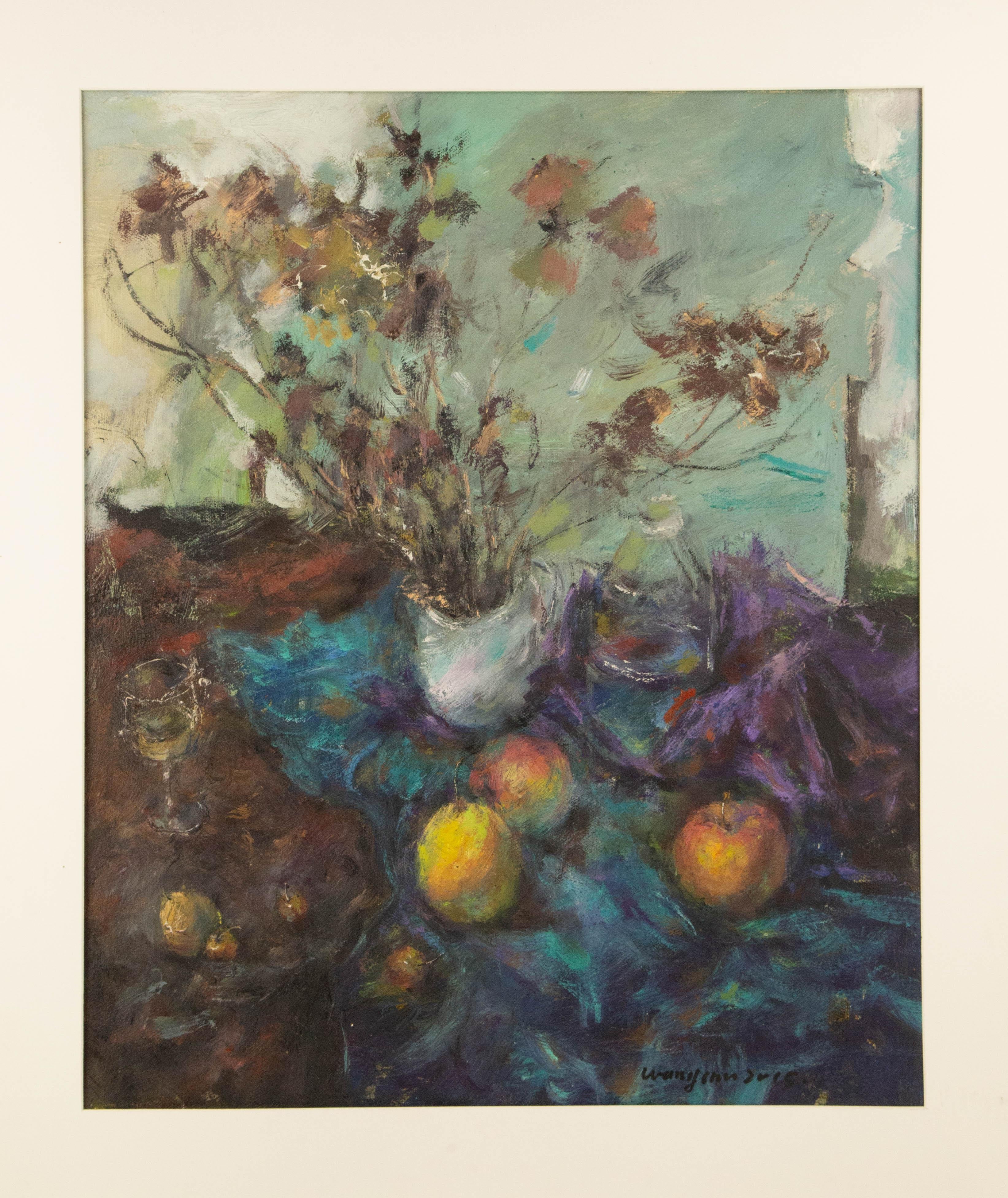 Yu Wang Still Life Original Oil On Canvas 