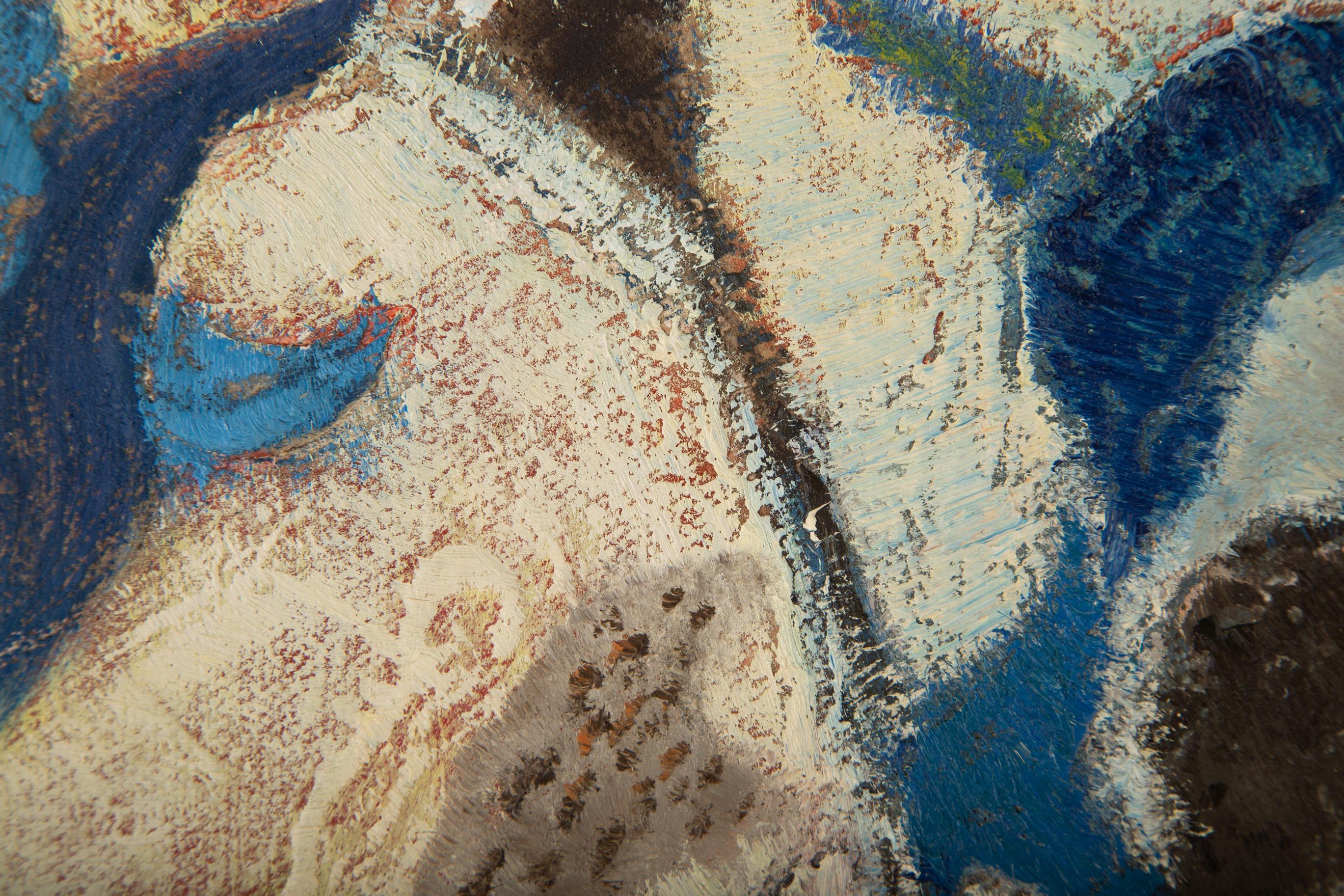 Yu Zhang Abstraktes Original Ölgemälde auf Leinwand „Creation“ im Angebot 2