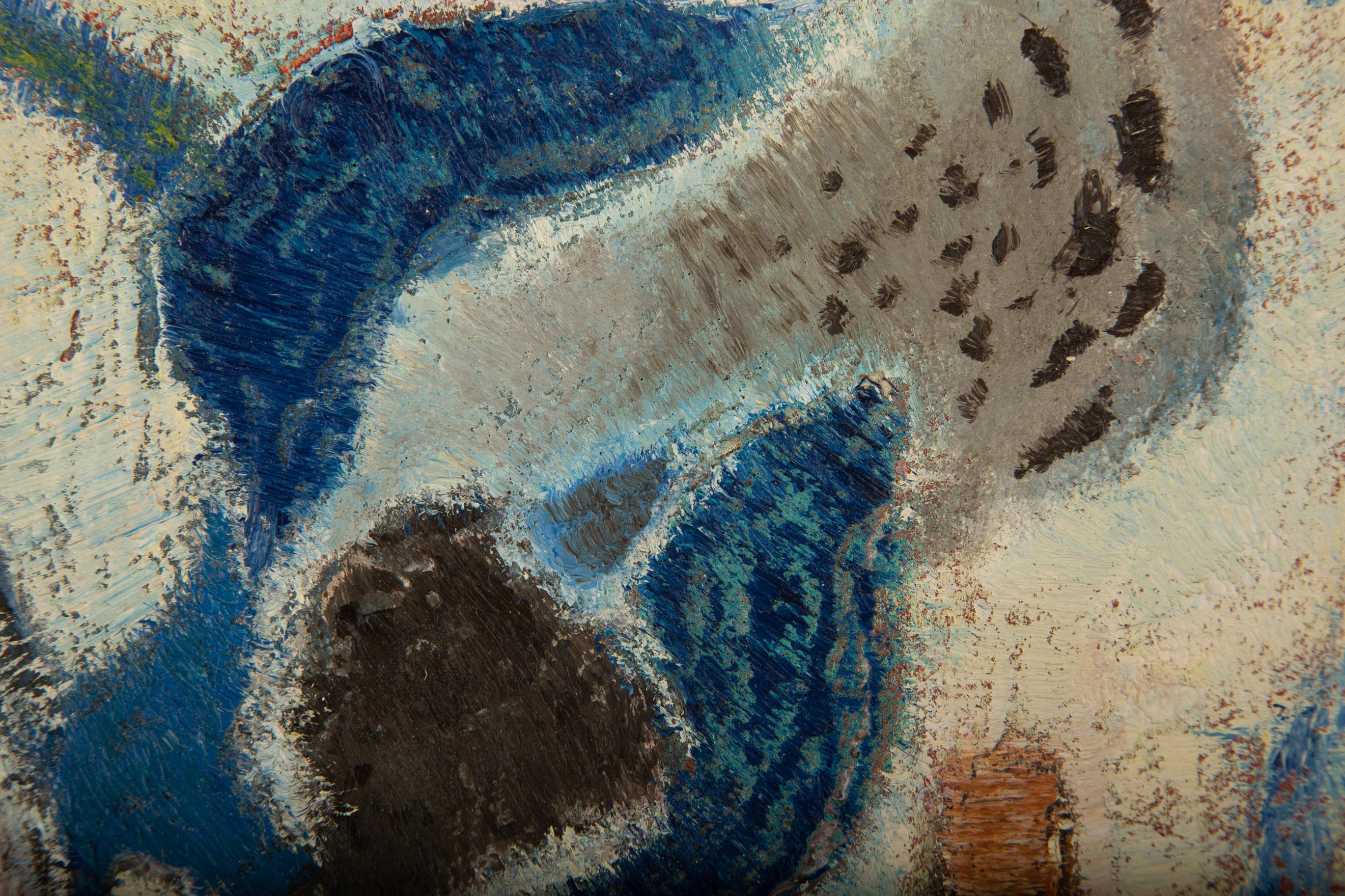 Yu Zhang Abstraktes Original Ölgemälde auf Leinwand „Creation“ im Angebot 3