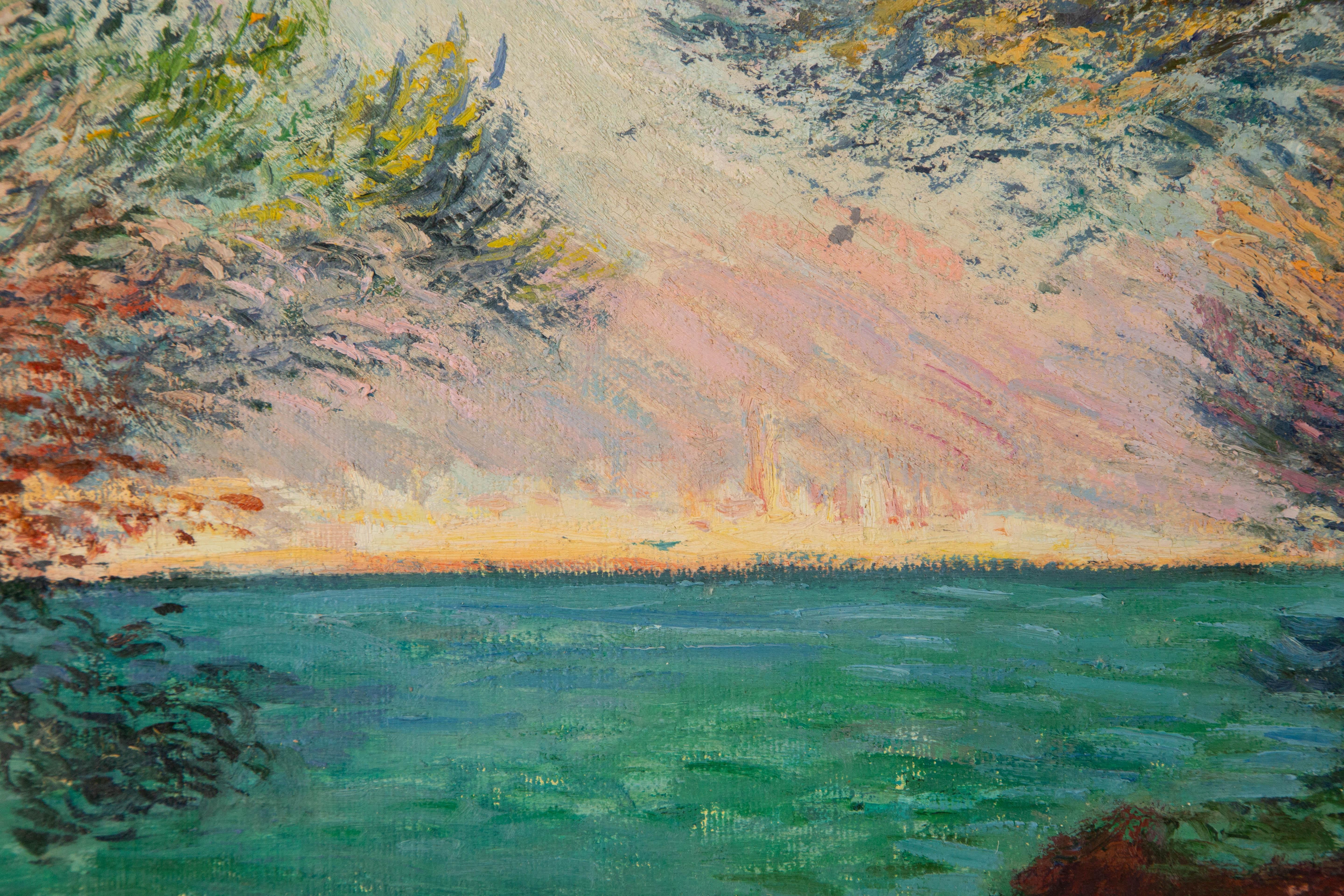 Yuan Chen Landschaft, Original, Ölgemälde auf Leinwand, „Licht und Schatten“ im Angebot 2
