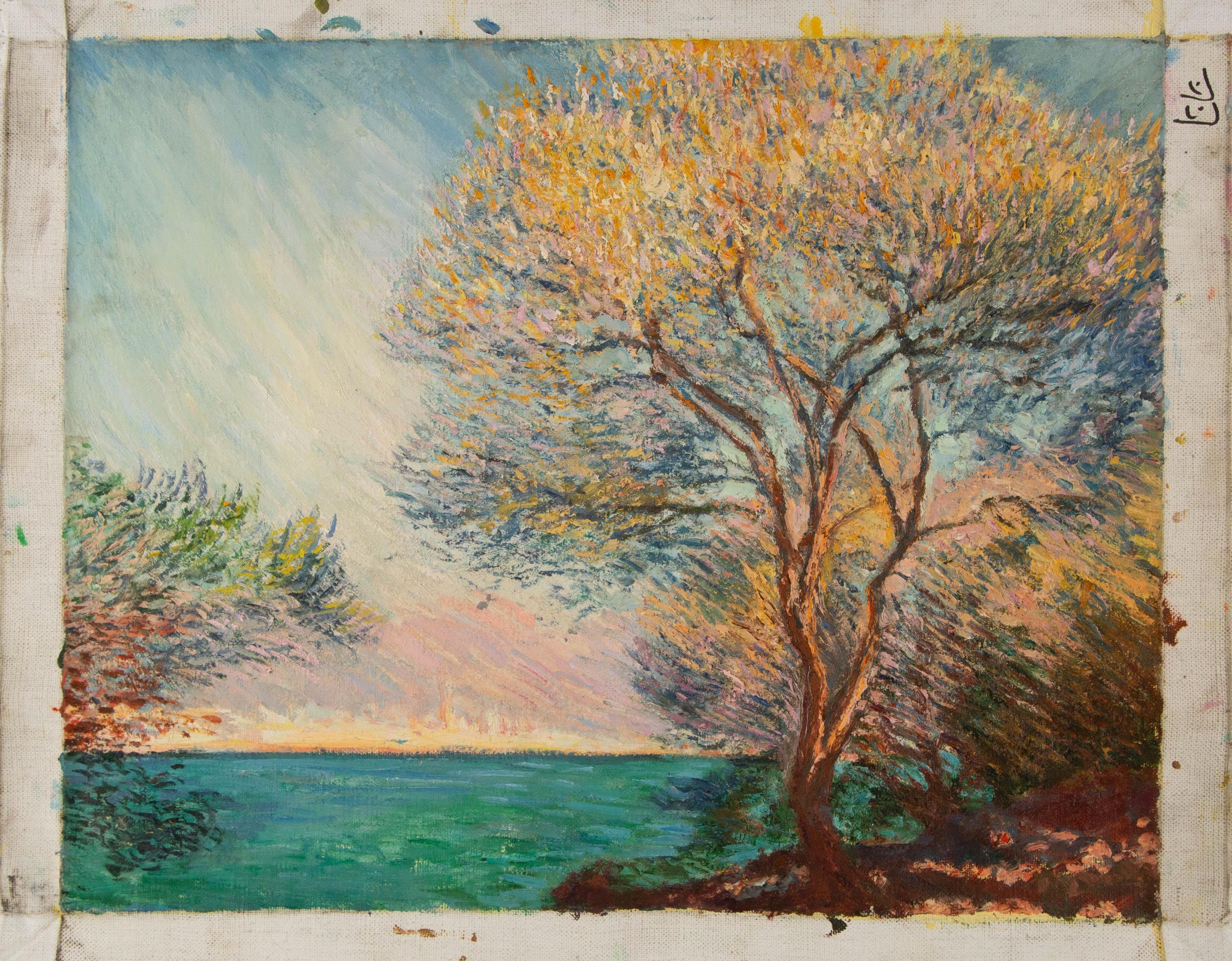 Yuan Chen Landschaft, Original, Ölgemälde auf Leinwand, „Licht und Schatten“ im Angebot 7