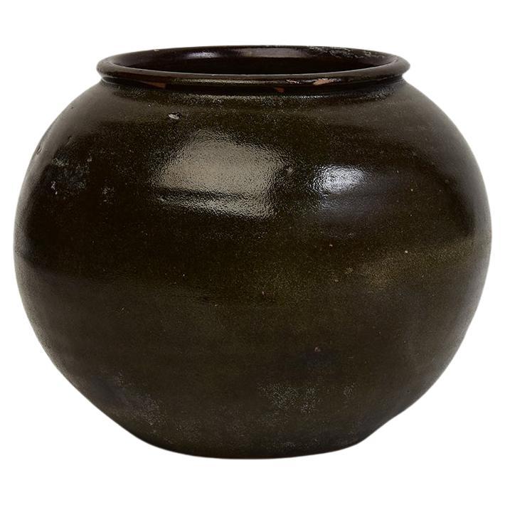 Yuan Dynasty, Antique Chinese Brown Glazed Pottery Jar For Sale