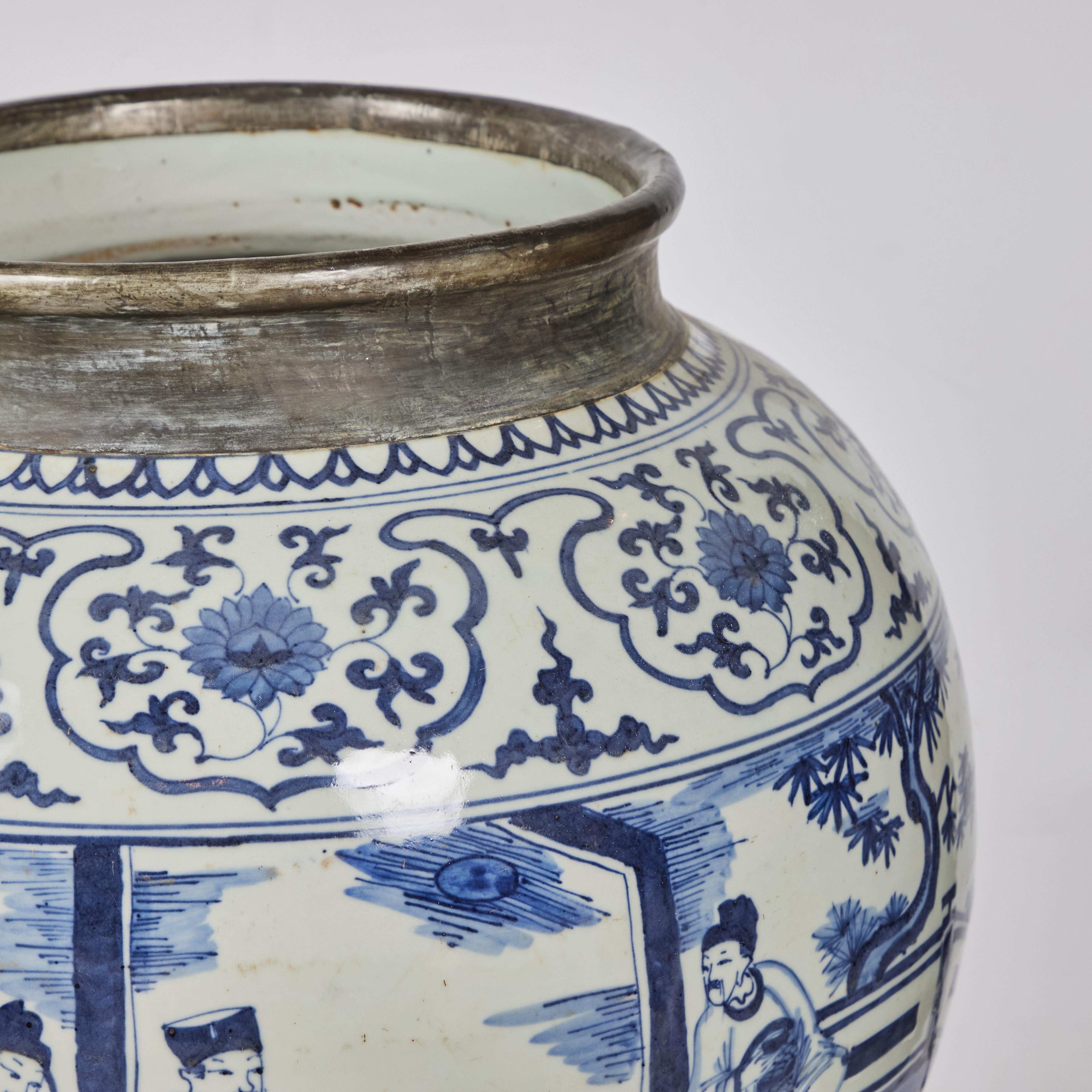 20th Century Yuan Dynasty-Style Porcelain Jar For Sale