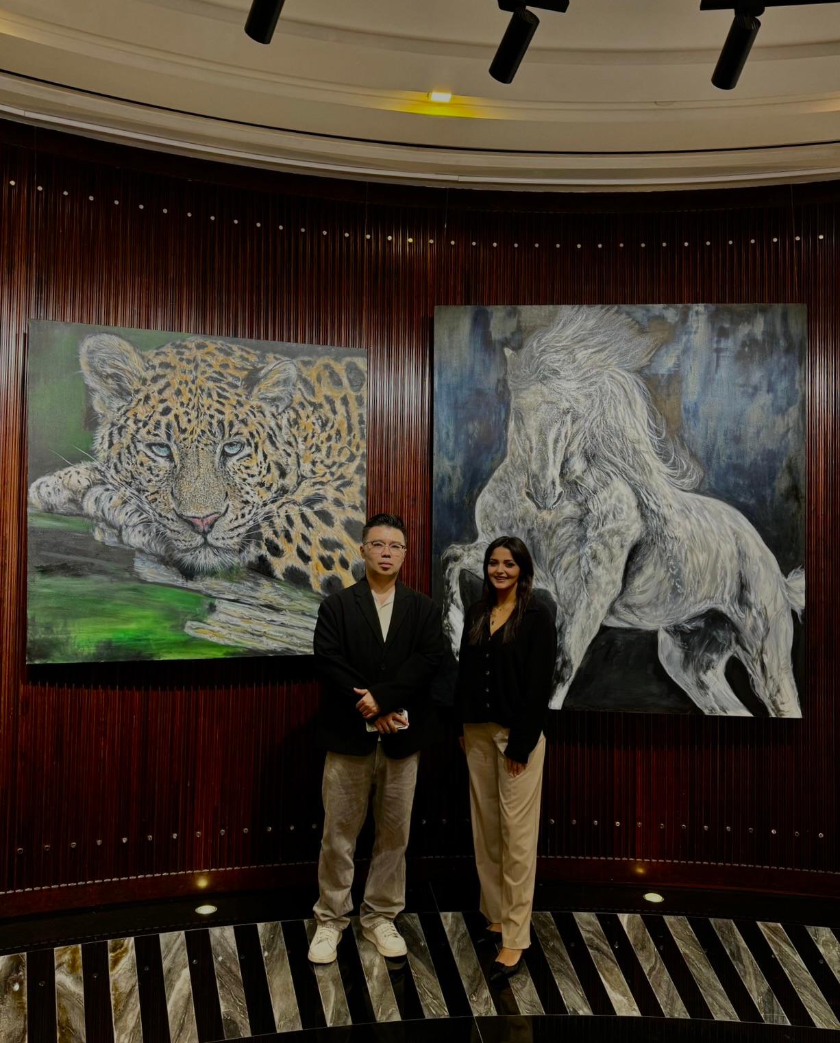 Resting Leopard - Painting by yuan henry