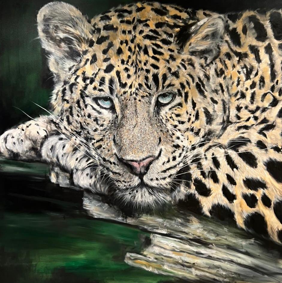 Resting Leopard - Pop Art Painting by yuan henry