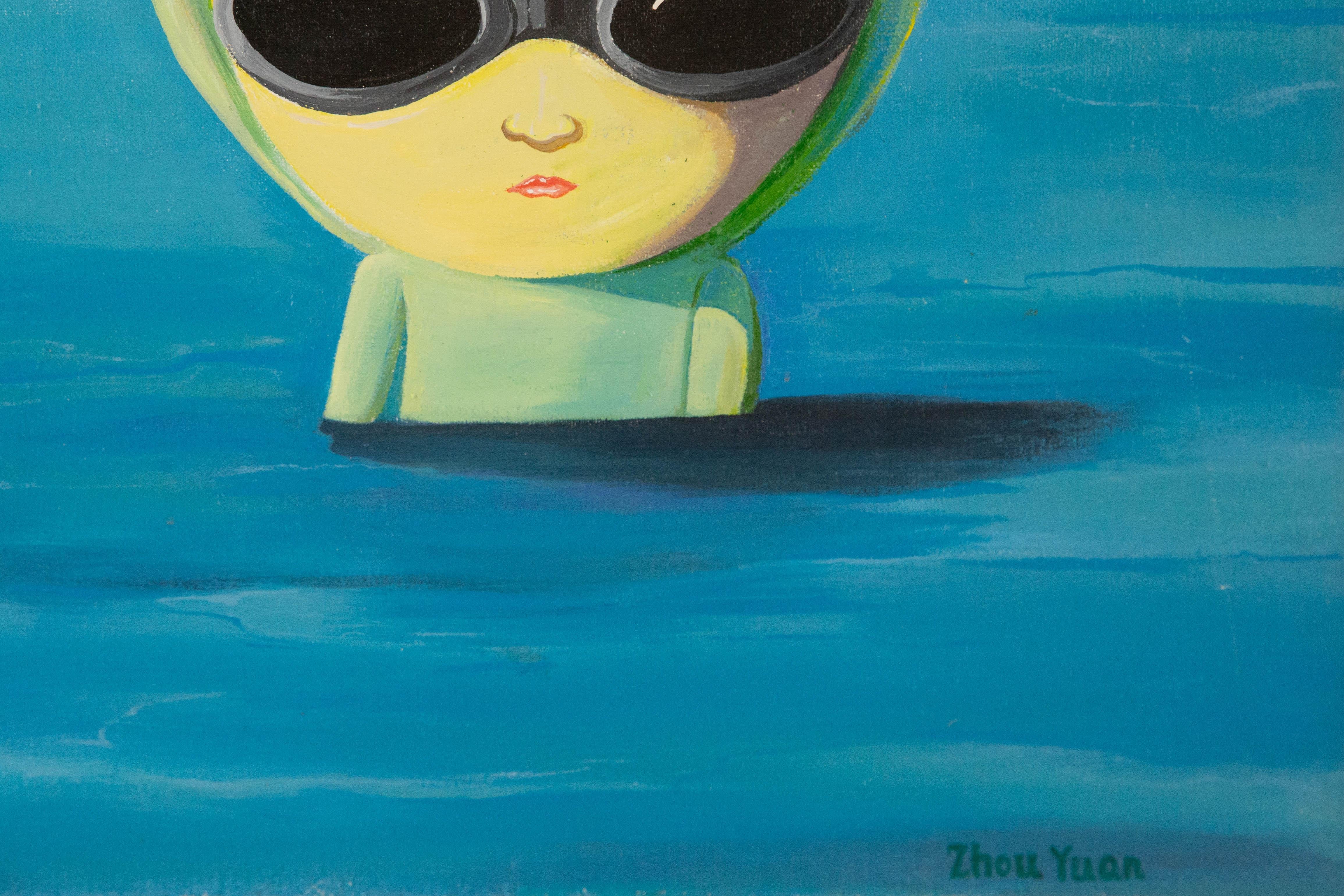 Yuan Zhou Contemporary Original Oil On Canvas 