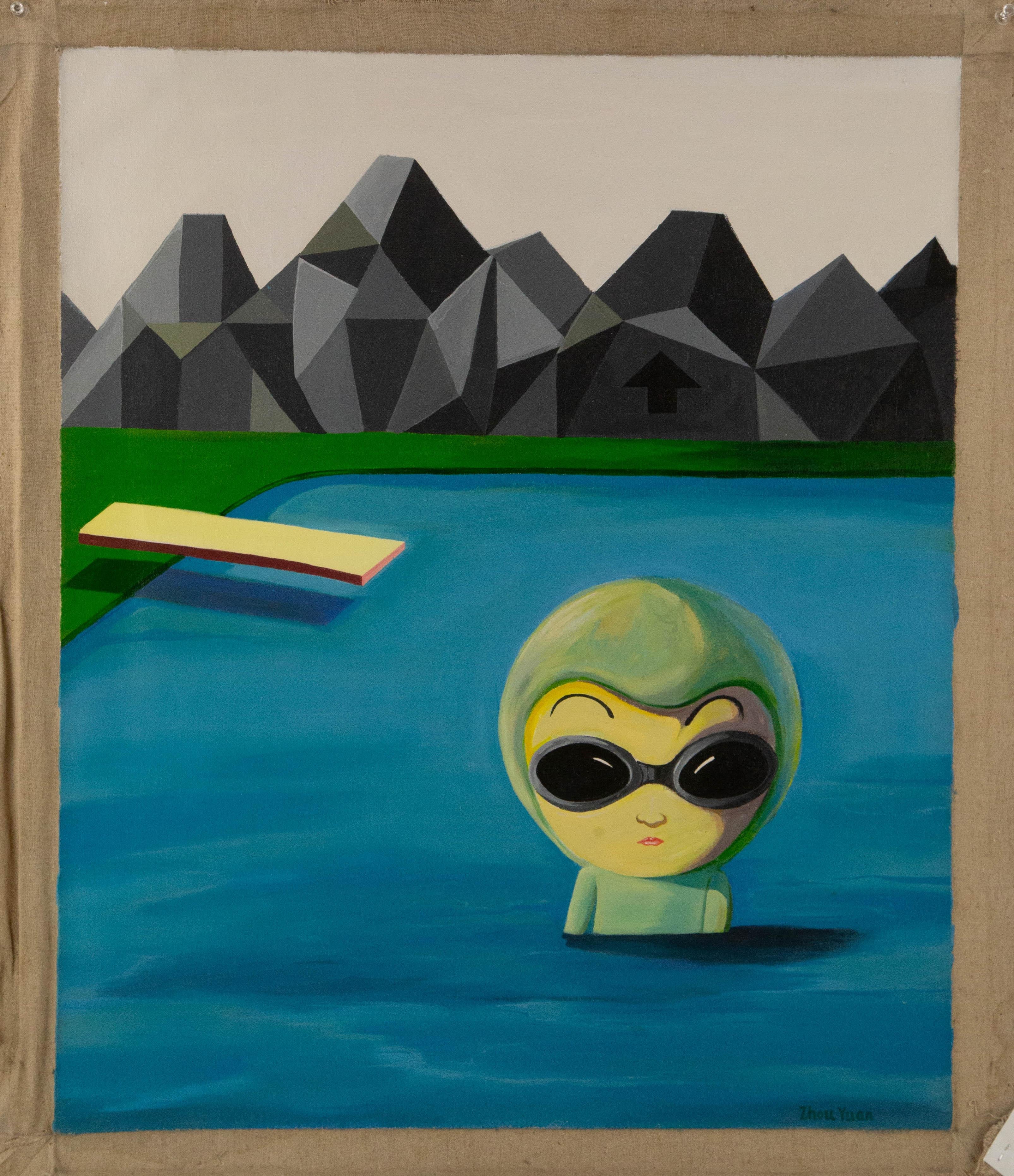 Yuan Zhou Contemporary Original Oil On Canvas 