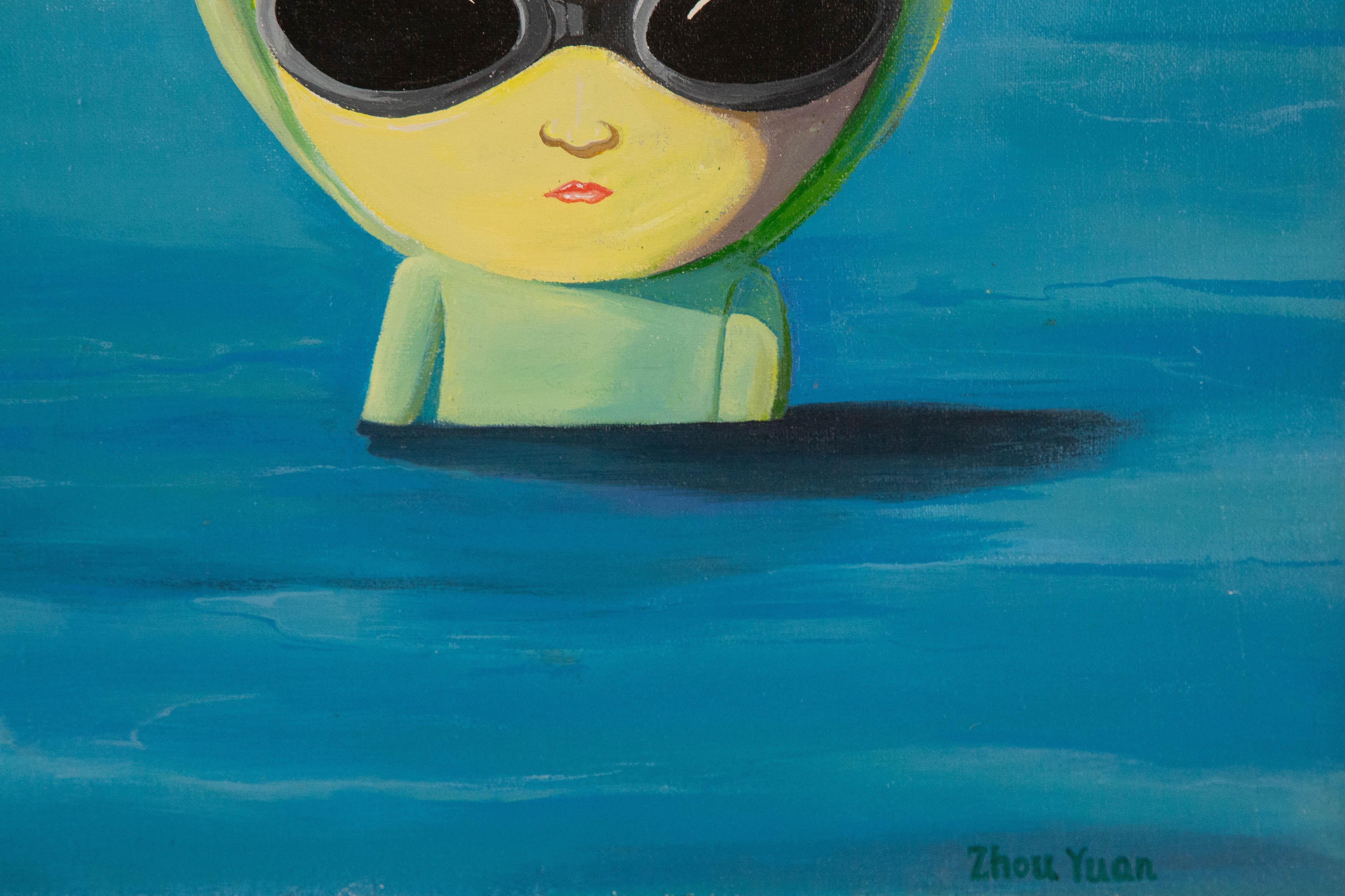 Yuan Zhou Contemporary Original Oil On Canvas 