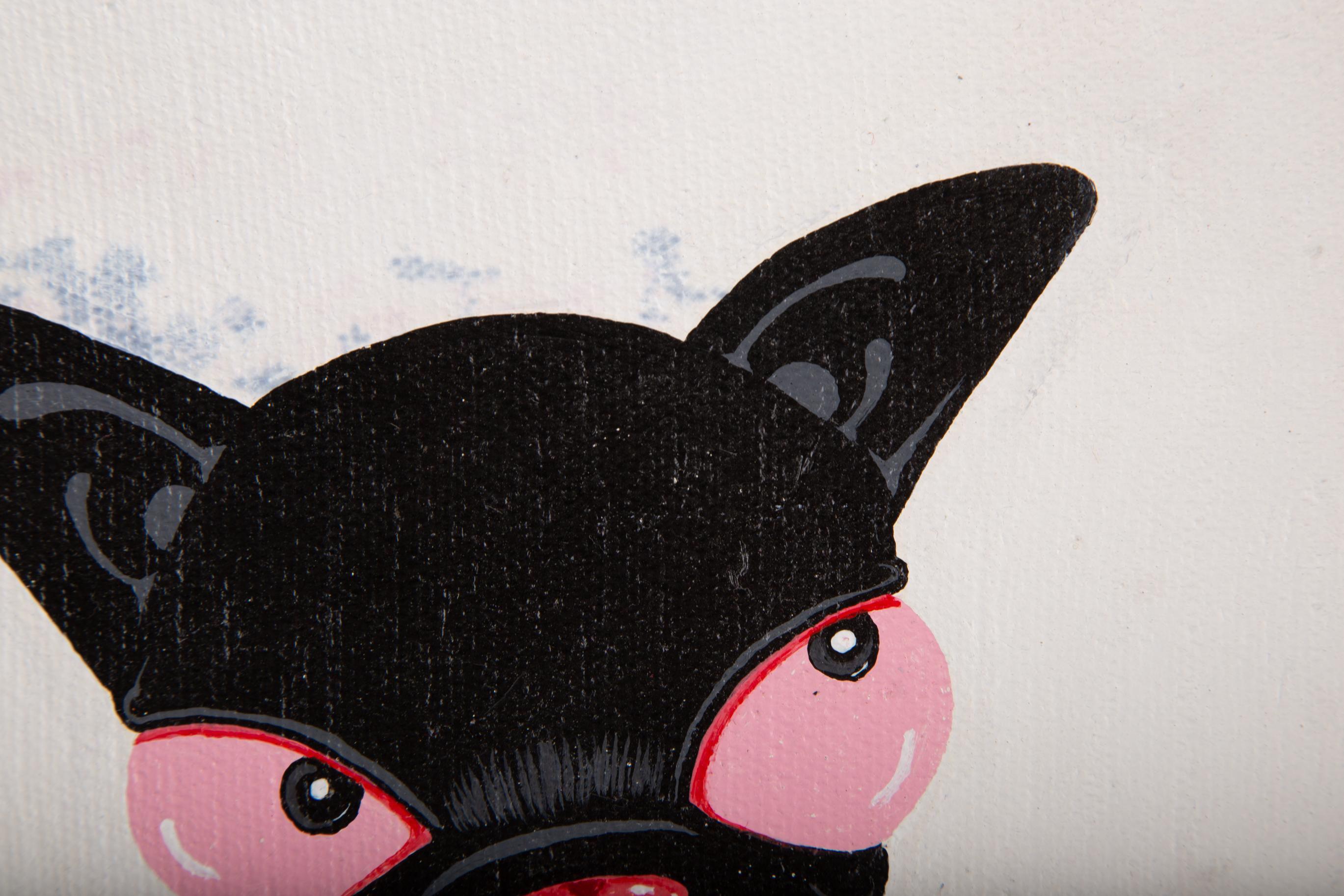 Yuan Zhou Modernistisches Original Acryl auf Leinwand „Doudou“ von Yuan Zhou im Angebot 3