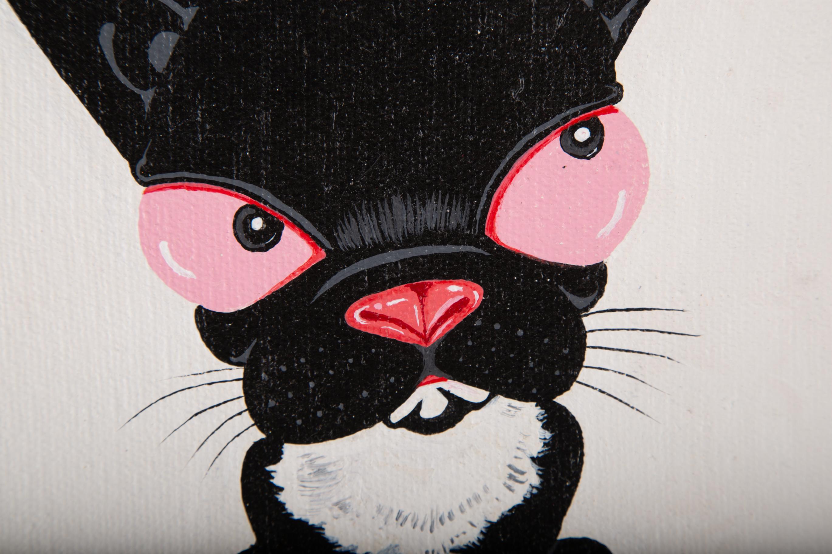 Yuan Zhou Modernistisches Original Acryl auf Leinwand „Doudou“ von Yuan Zhou im Angebot 4
