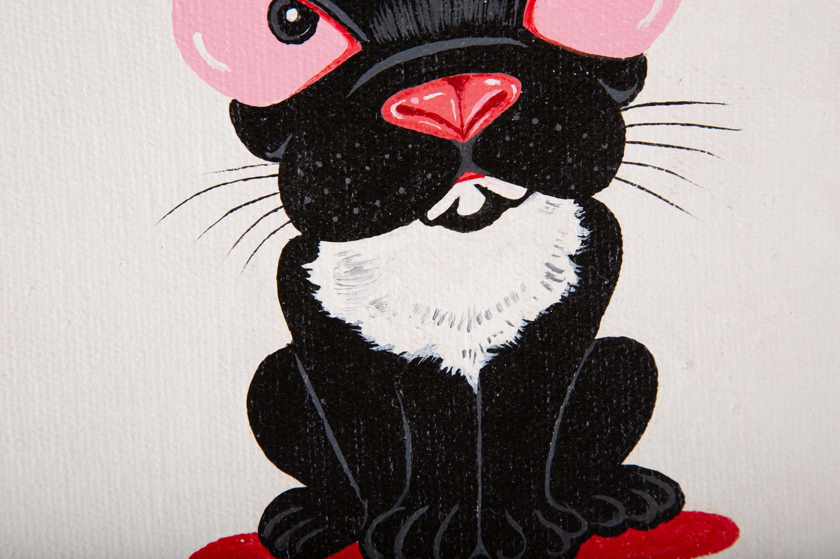 Yuan Zhou Modernistisches Original Acryl auf Leinwand „Doudou“ von Yuan Zhou im Angebot 5