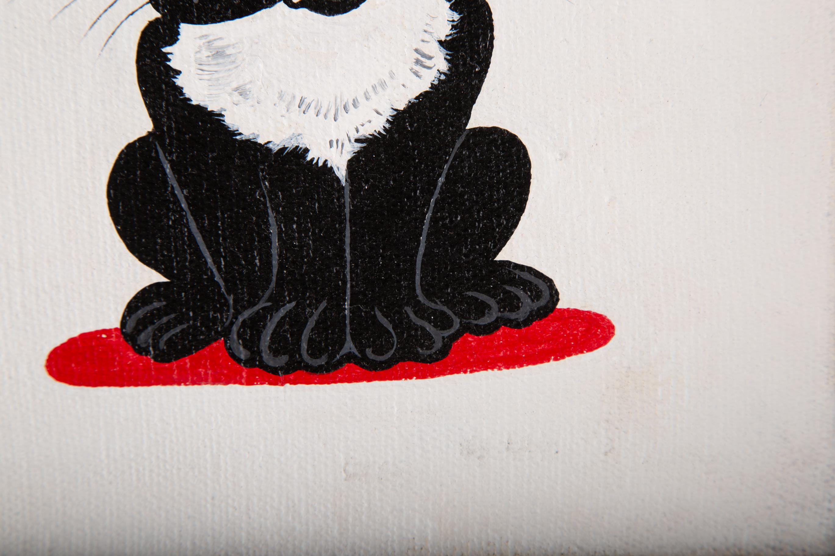 Yuan Zhou Modernistisches Original Acryl auf Leinwand „Doudou“ von Yuan Zhou im Angebot 6