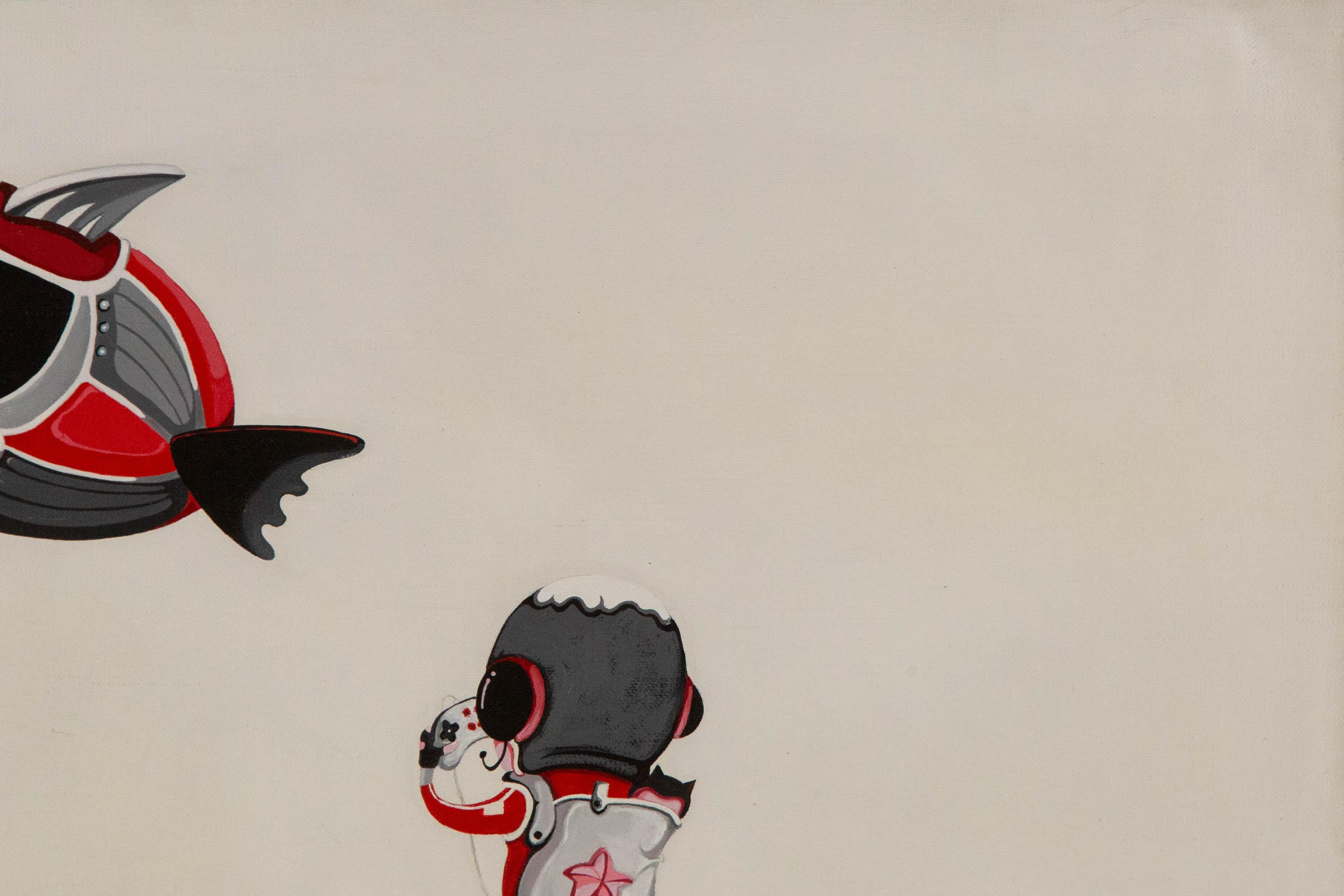 Yuan Zhou Surrealist Original Acrylic On Canvas 
