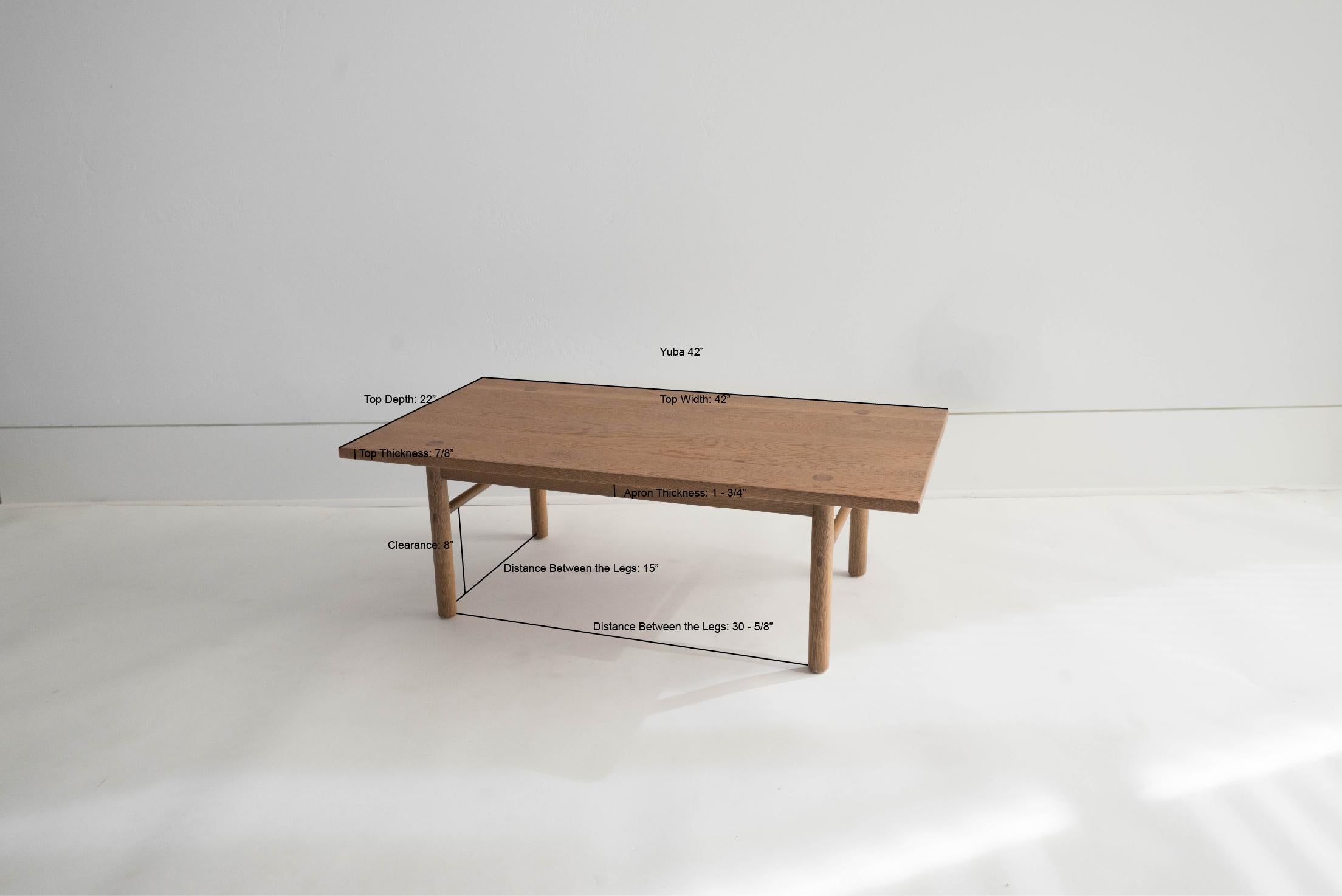 Table basse Yuba 106,7 cm par Sun at Six, Sienne, table basse en bois en vente 1