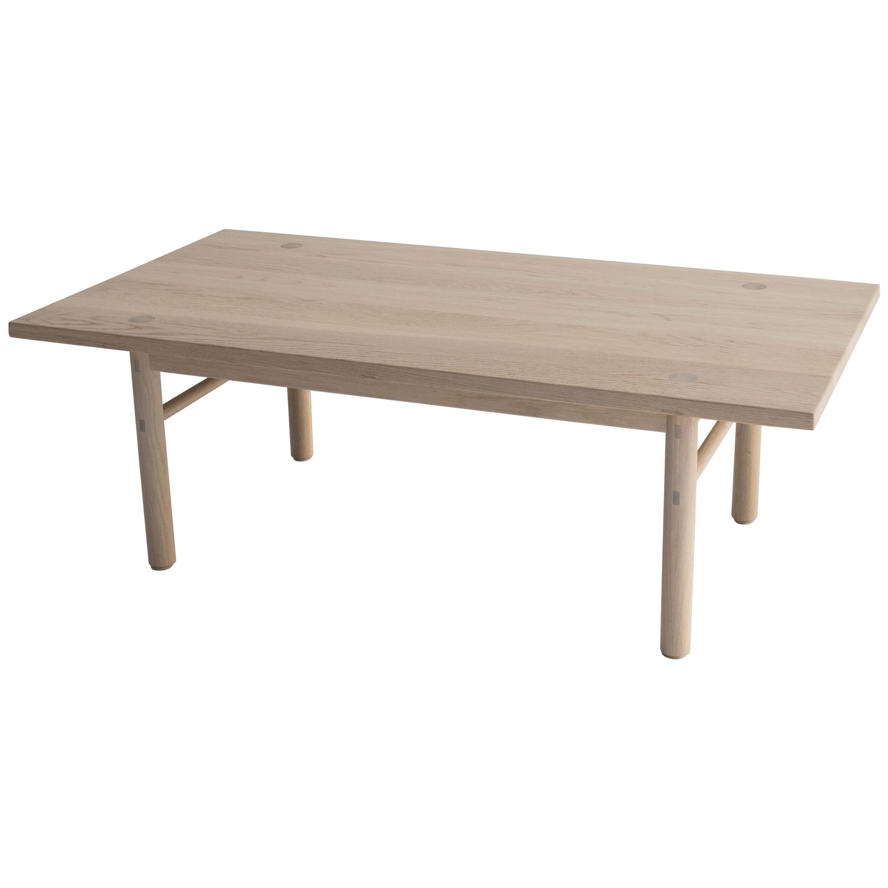 Yuba Coffee Table 42" by Sun at Six, Nude Coffee Table in Wood For Sale