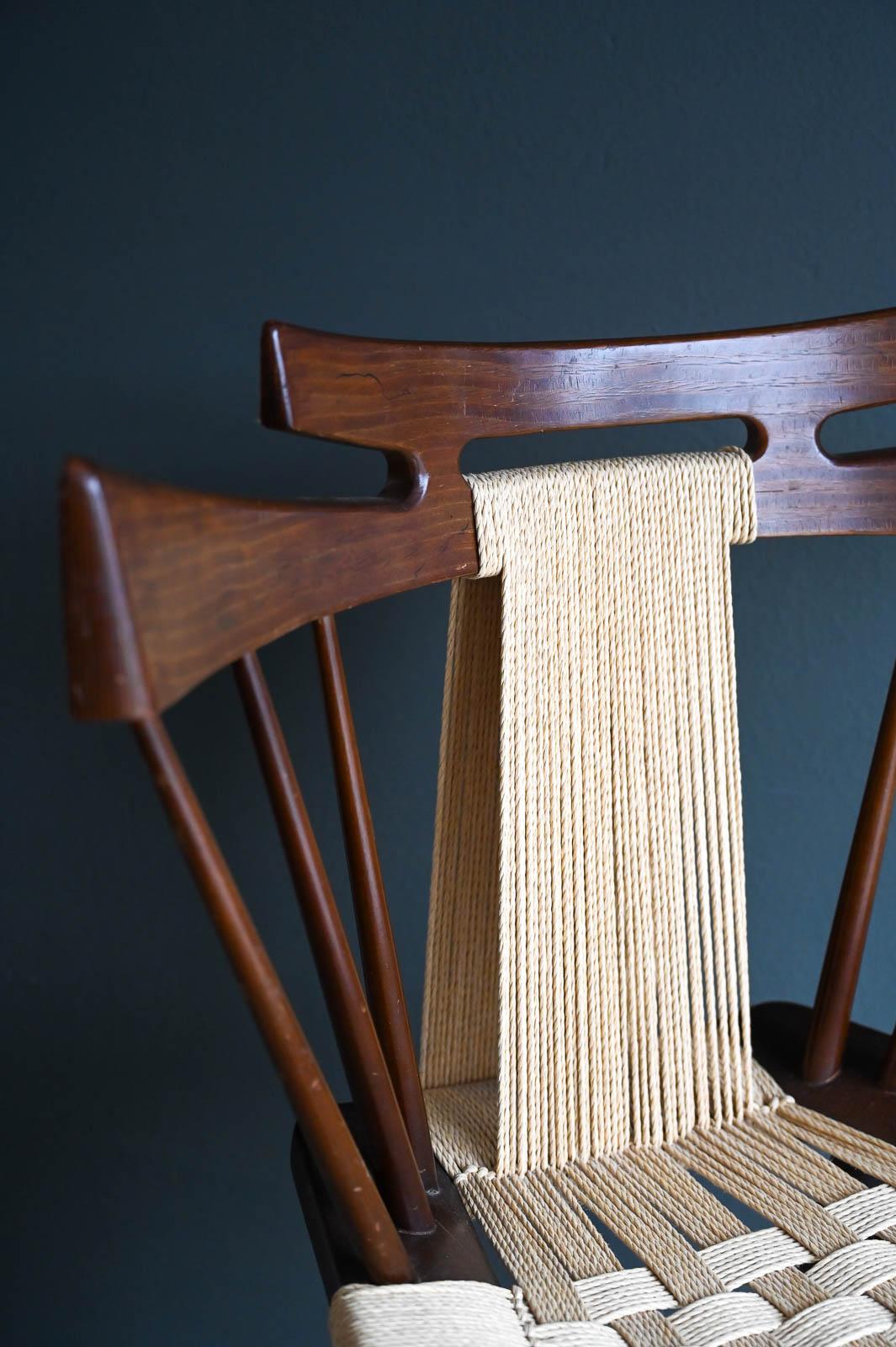 Mexican Yucatan Chair in Mahogany by Edmond Spence, ca. 1950