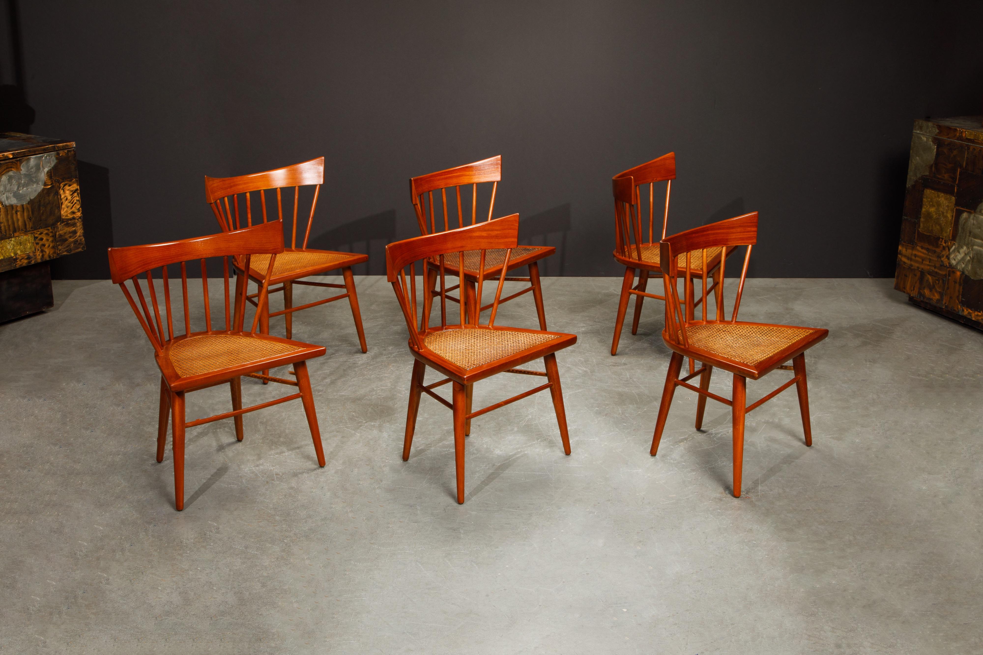 'Yucatan' Dining Chairs by Edmond Spence for Industria Mueblera, 1960s Signed In Good Condition For Sale In Los Angeles, CA